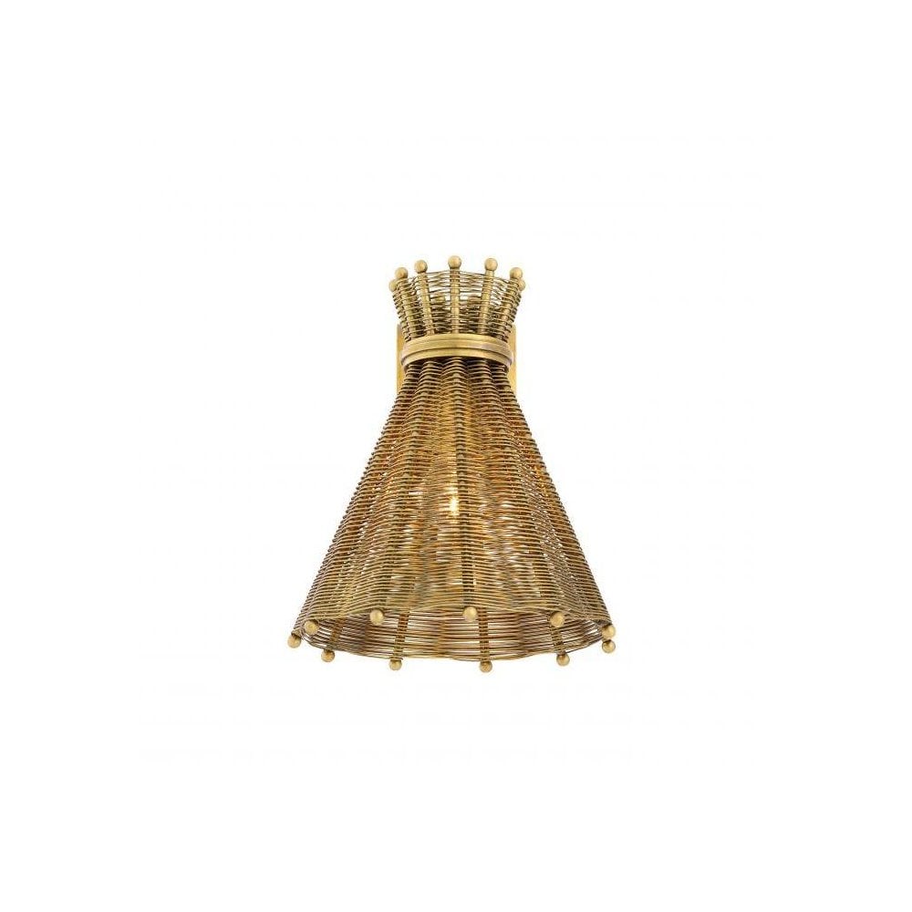 Wall Lamp Kon Tiki, Vintage Brass Finish