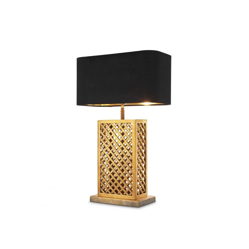 Table Lamp Idyllwild, Vintage Brass Finish