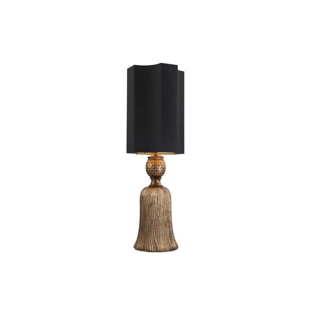 Table Lamp Fiocchi, Antique Gold Finish