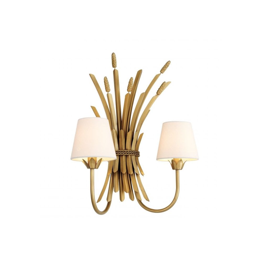 Wall Lamp Bonheur, Antique Gold Finish