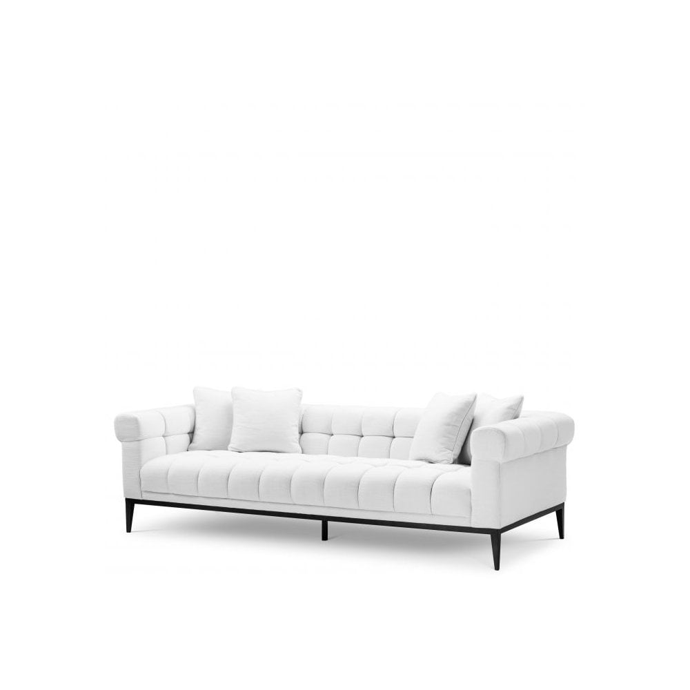 Sofa Aurelio, Avalon White, Gunmetal Base