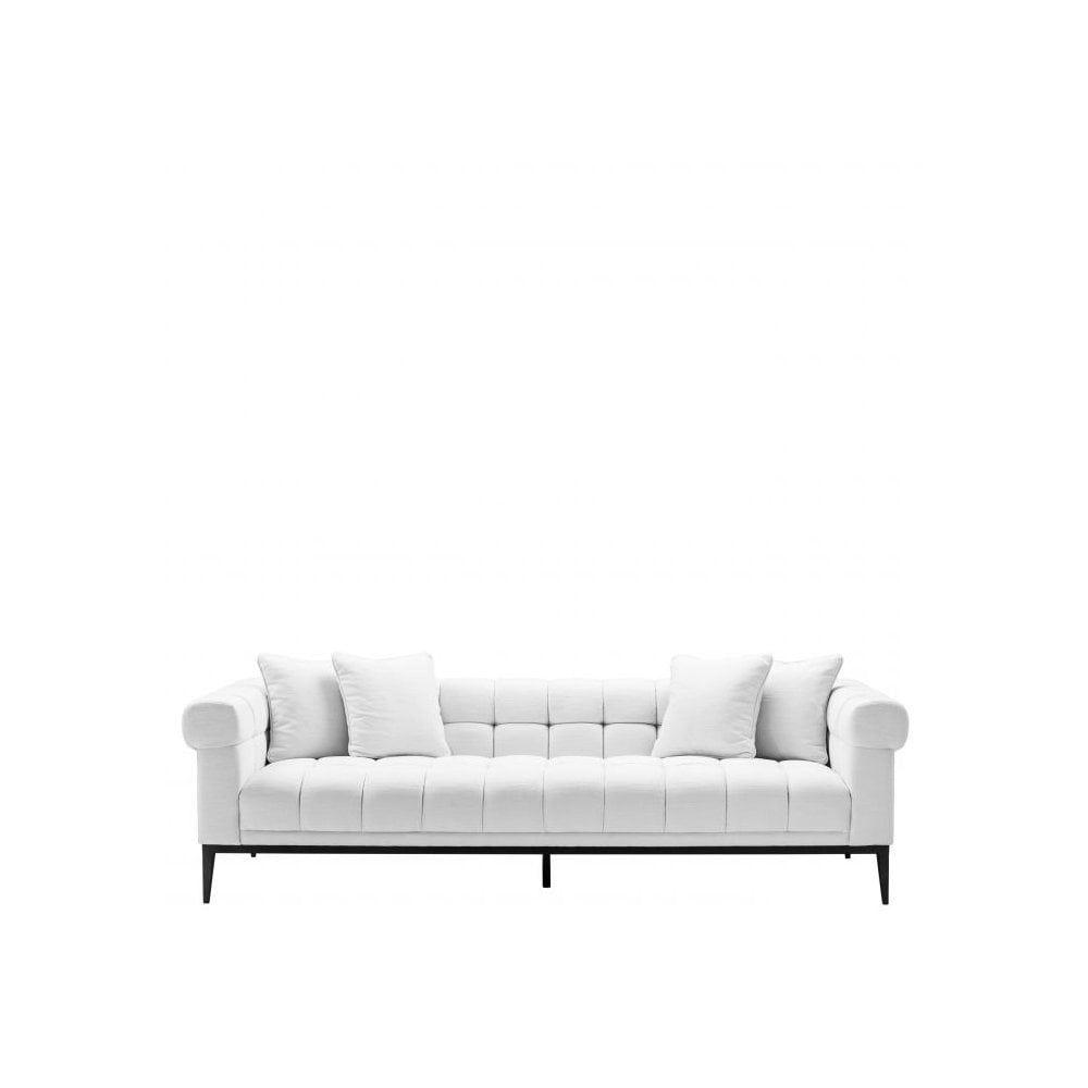 Sofa Aurelio, Avalon White, Gunmetal Base