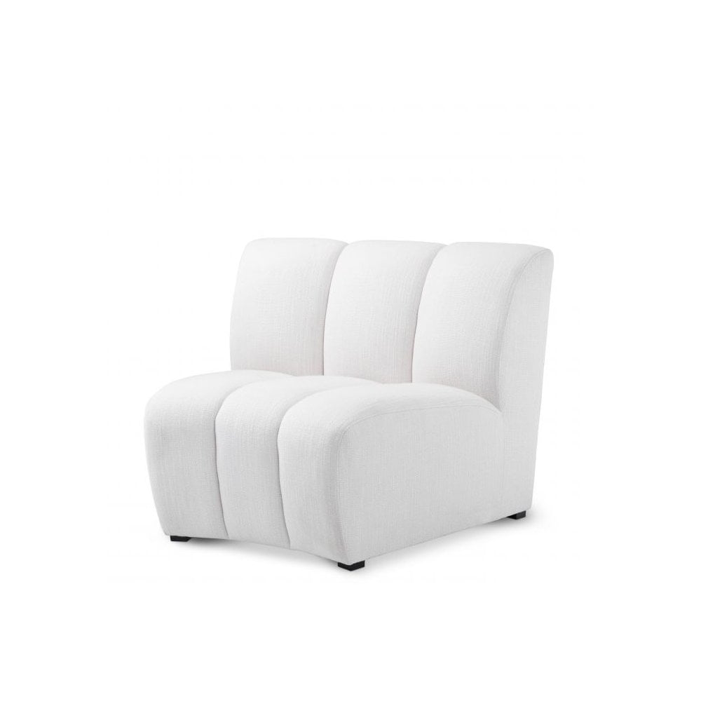 Modular Sofa Lando, Avalon White, Black Legs