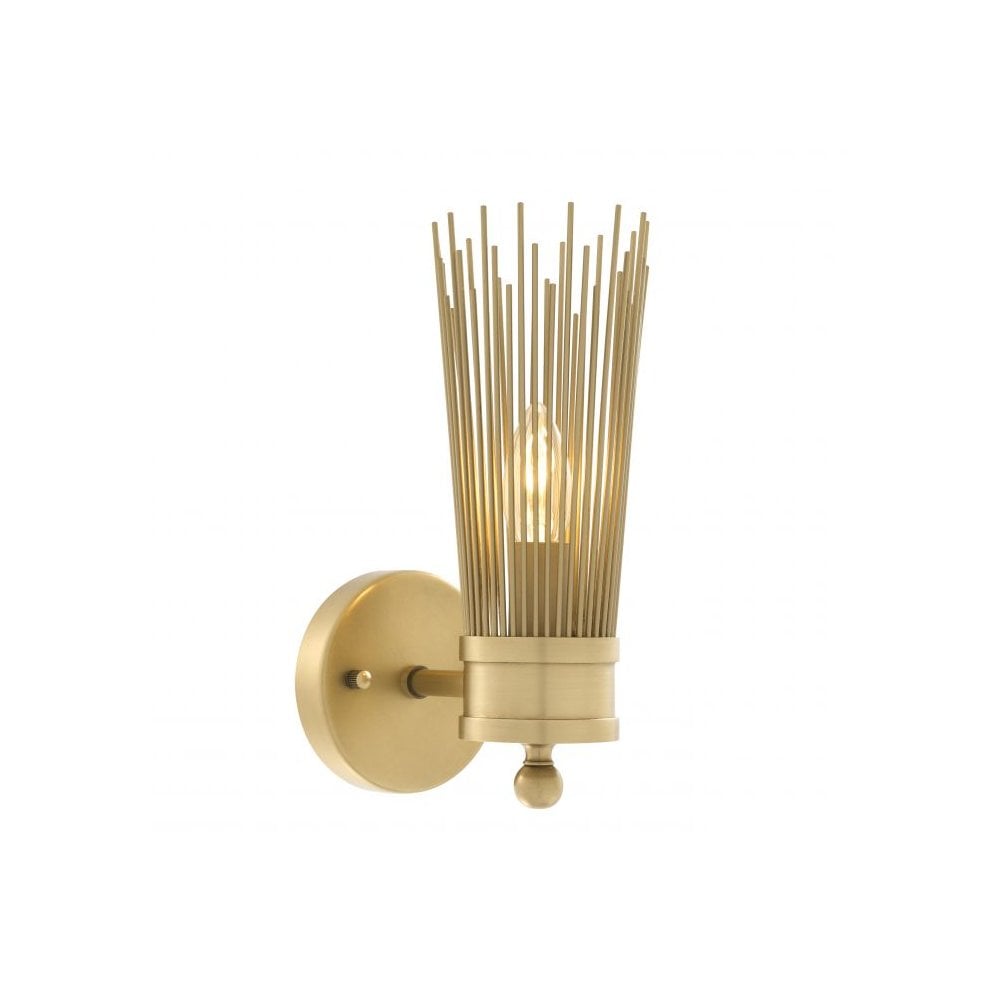 Wall Lamp Romeo Single, Antique Brass Finish