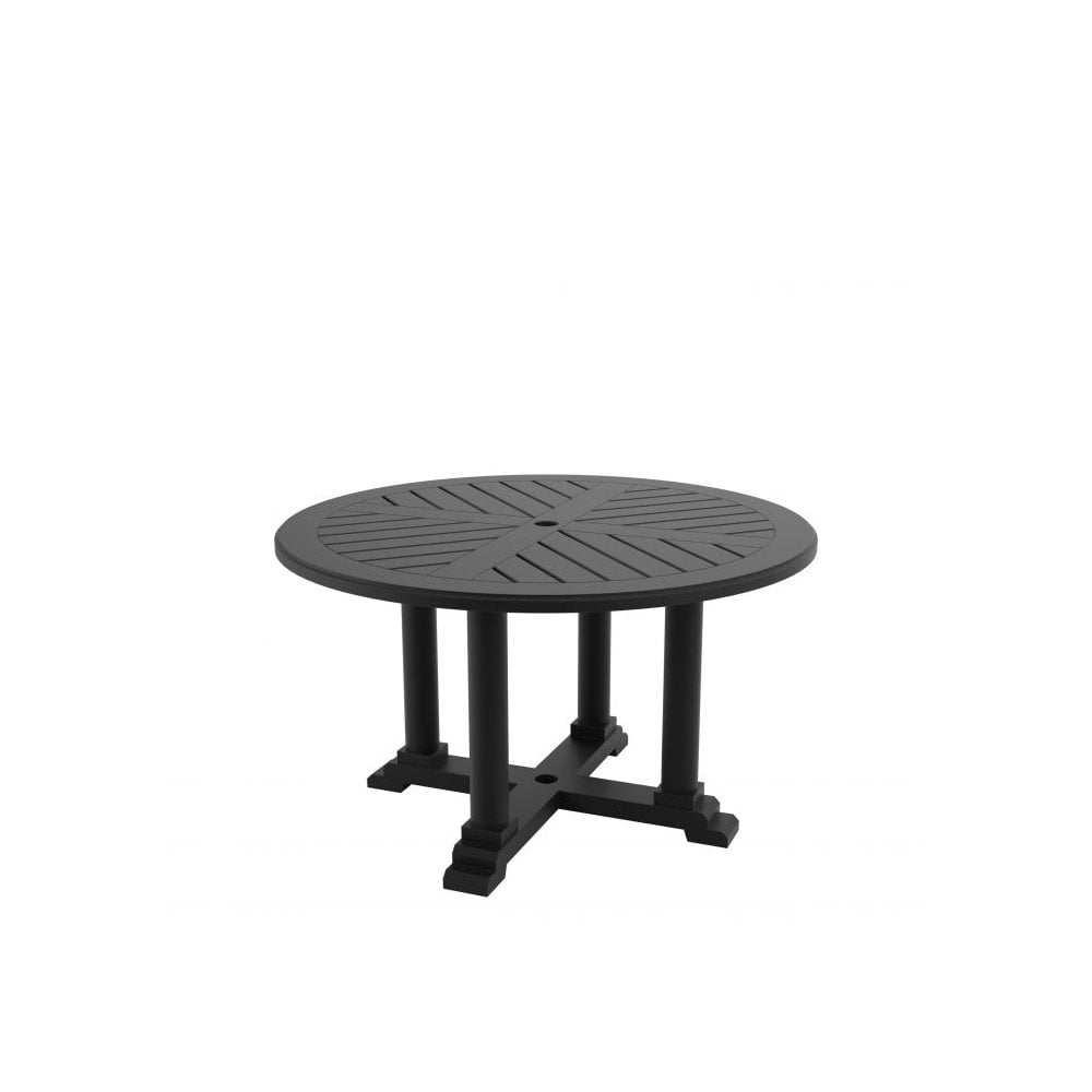 Dining Table Bell Rive ø 130 cm, Matte Black Finish