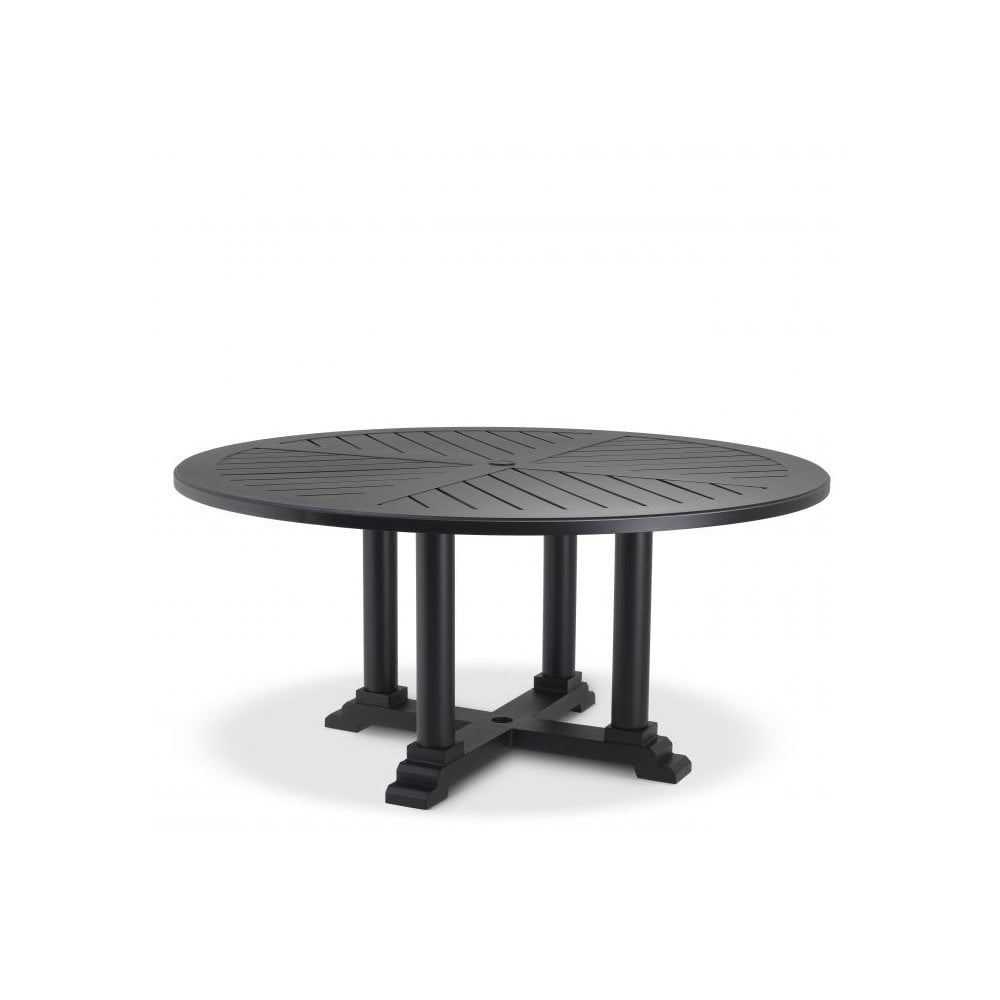 Dining Table Bell Rive ø 160 cm, Matte Black Finish