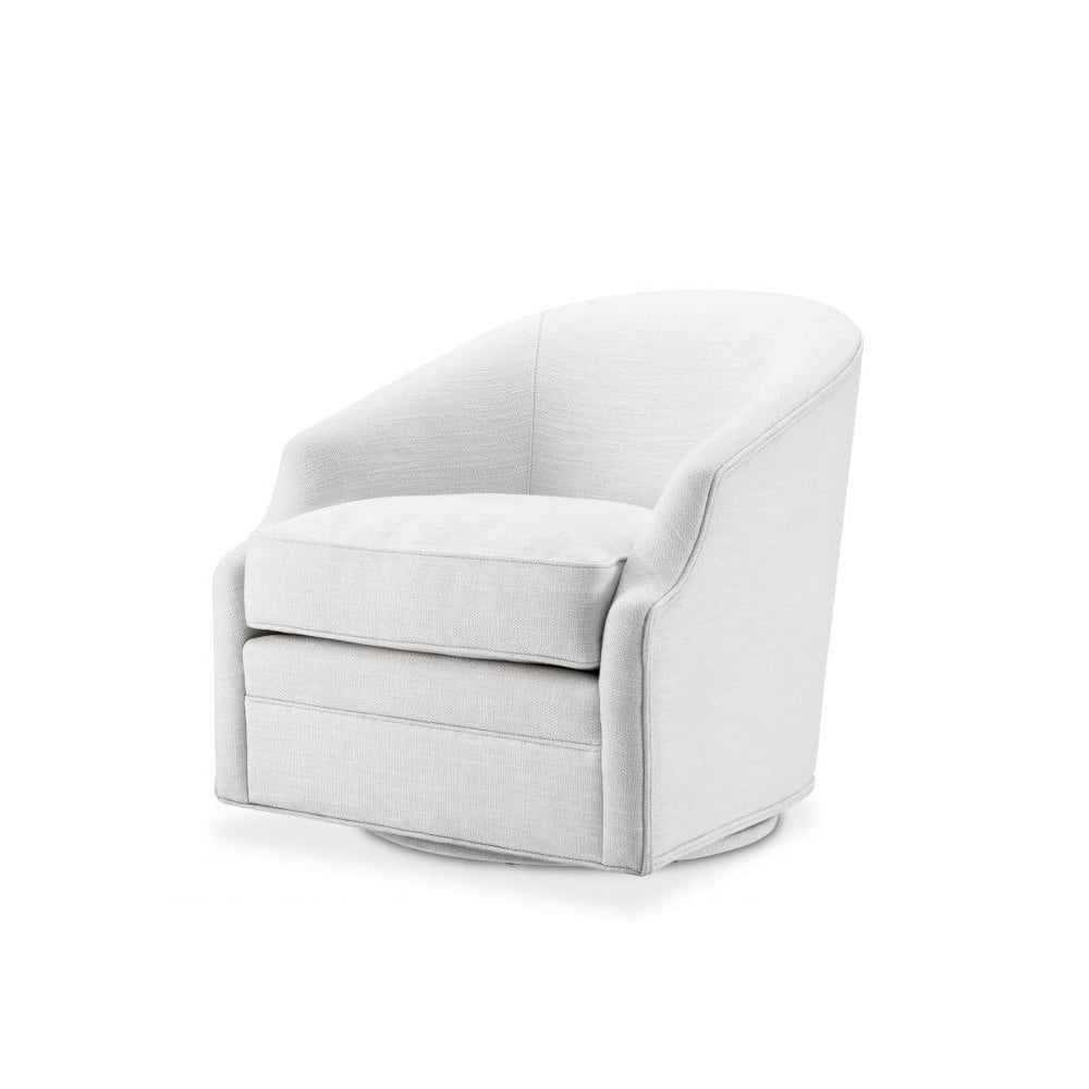 Swivel Chair Gustav, Avalon White, Swivel Base