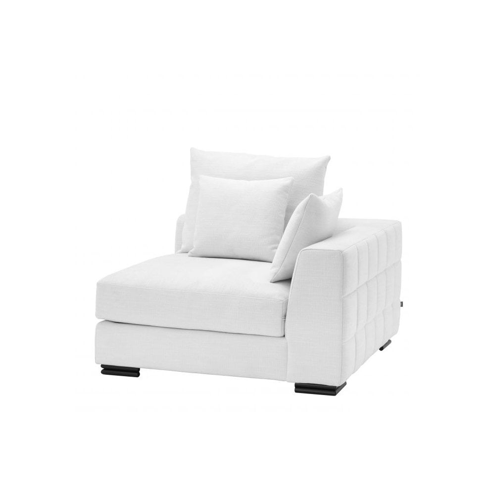 Sofa Clifford Corner, Avalon White, Black Feet