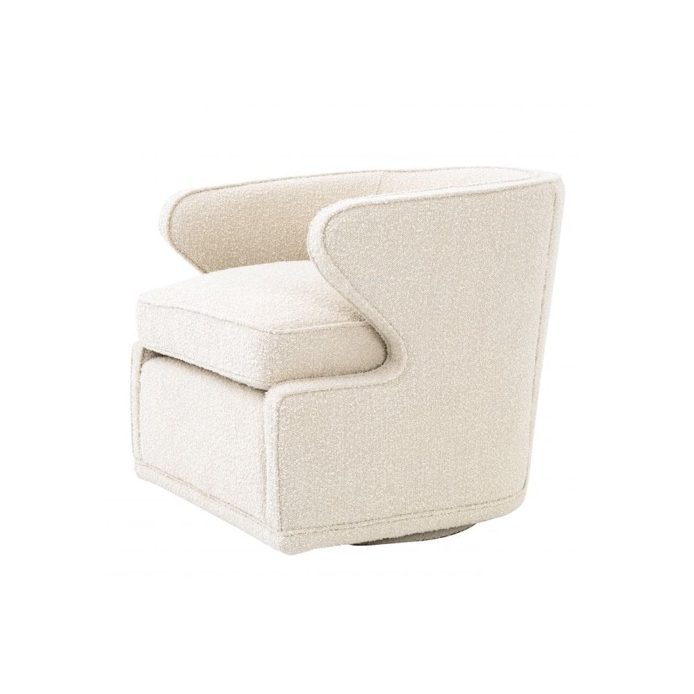 Chair Dorset, Bouclé Cream, Swivel Base