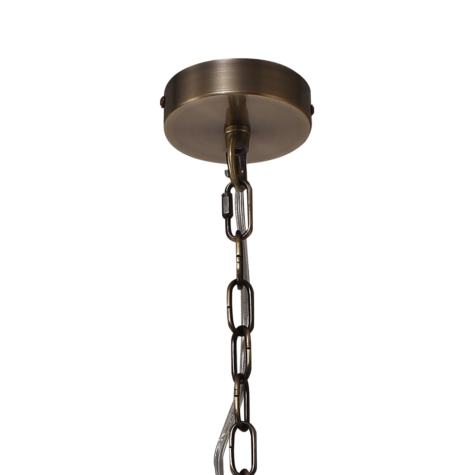 Pendant, 1 Light E27, Antique Brass/Amber