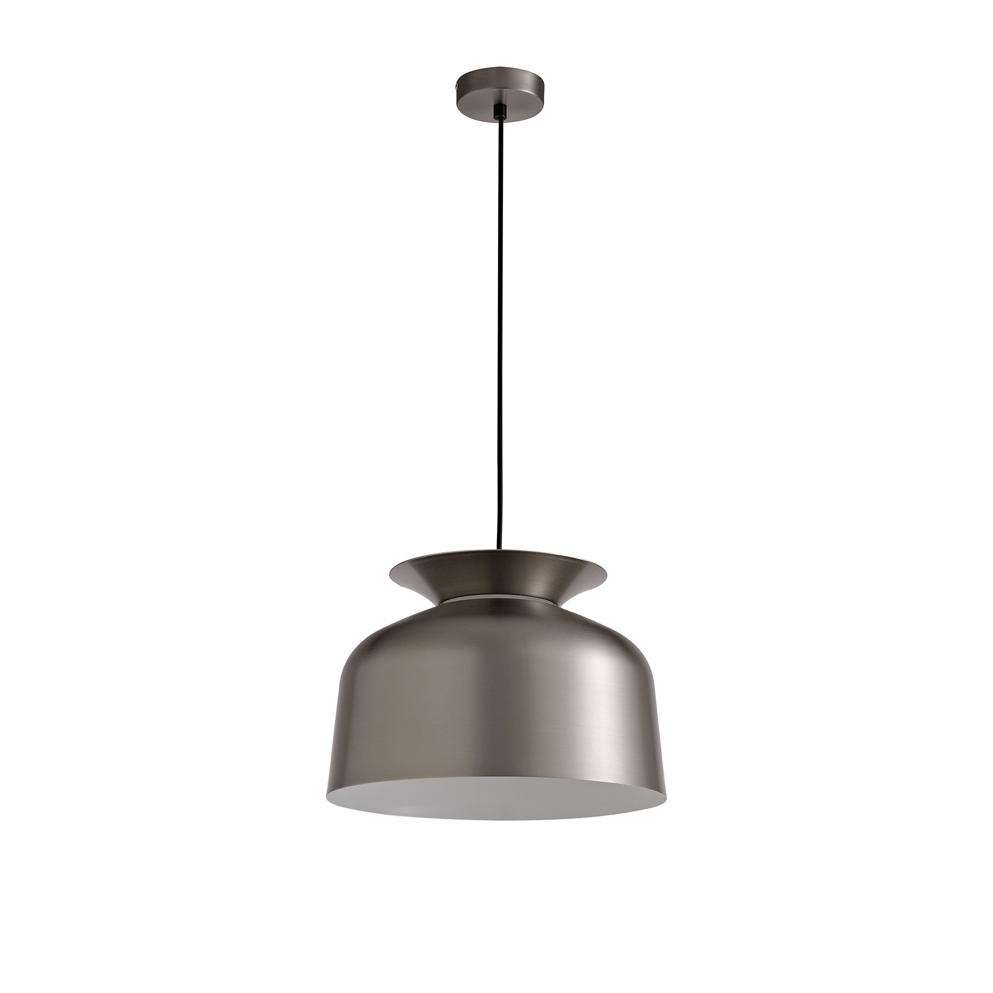 Single Pendant, 1 Light Adjustable E27, Satin Nickel