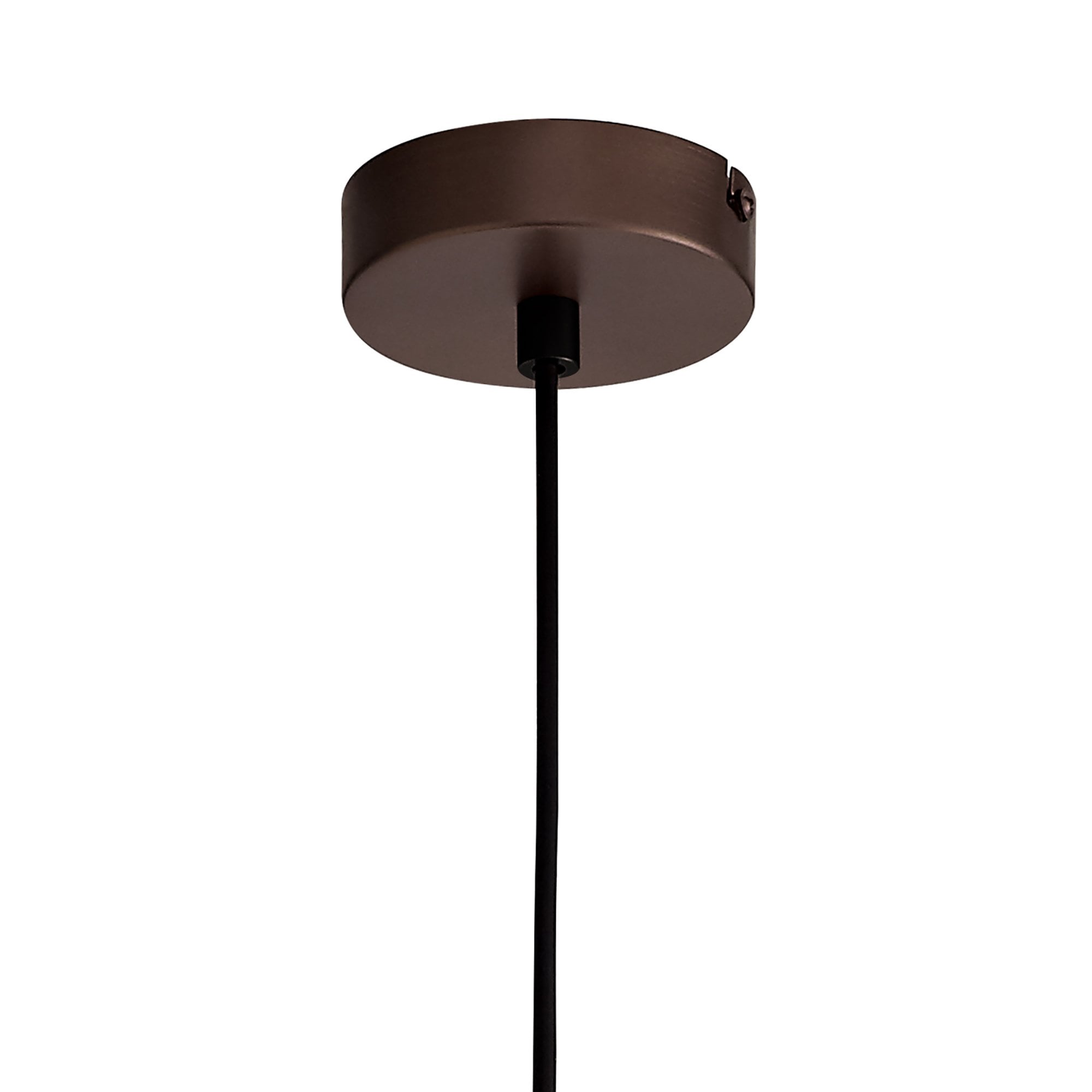 Single Pendant, 1 Light Adjustable E27, Gloss Coffee