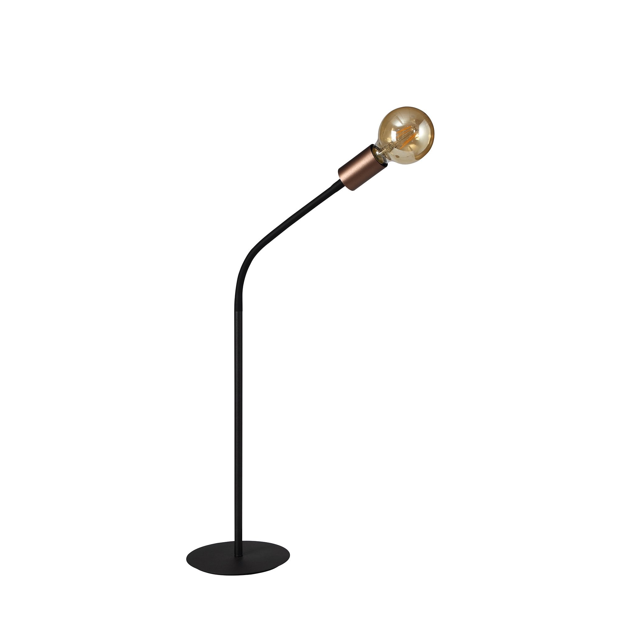 Flexible Table Lamp, 1 Light E27, Satin Black/Brushed Copper