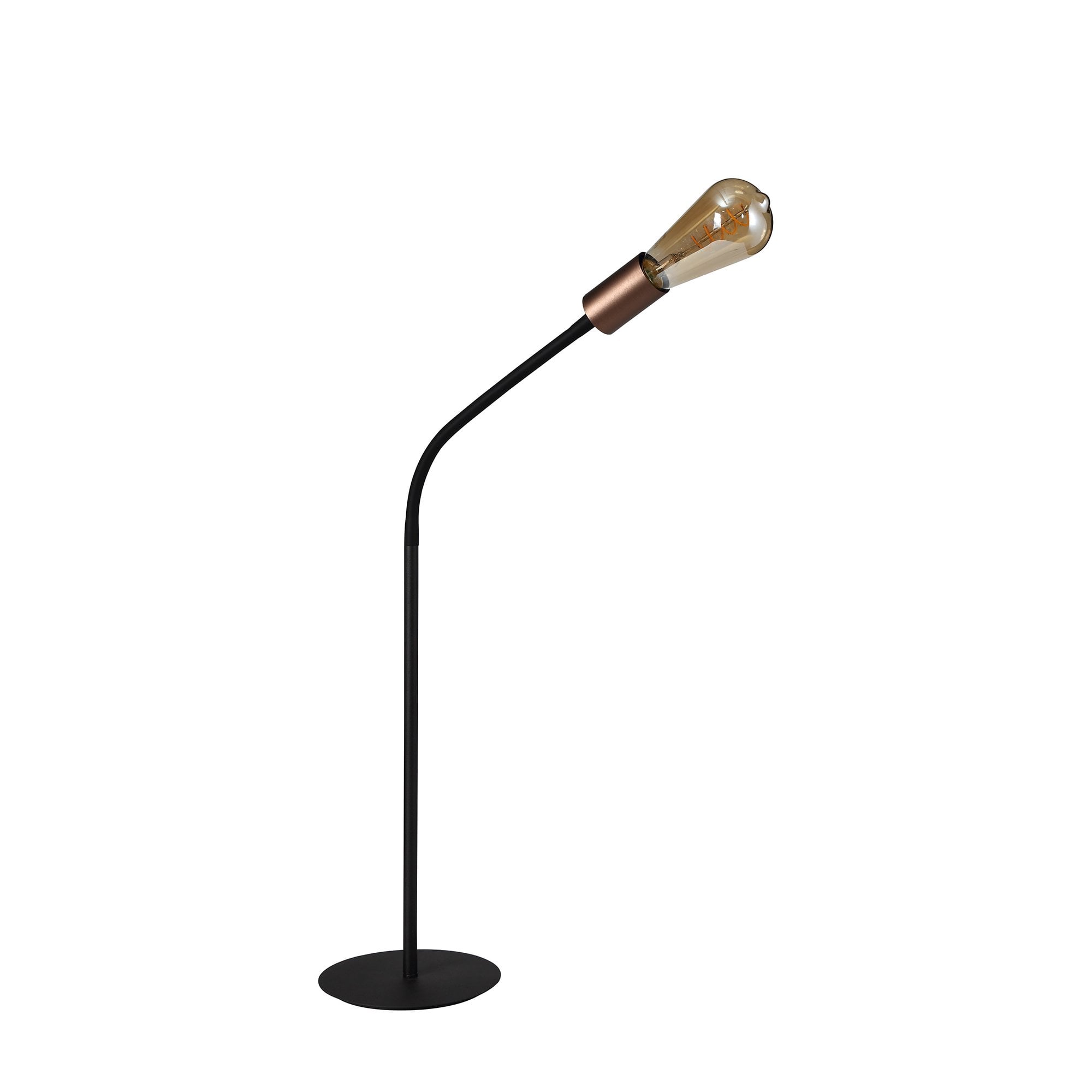 Flexible Table Lamp, 1 Light E27, Satin Black/Brushed Copper