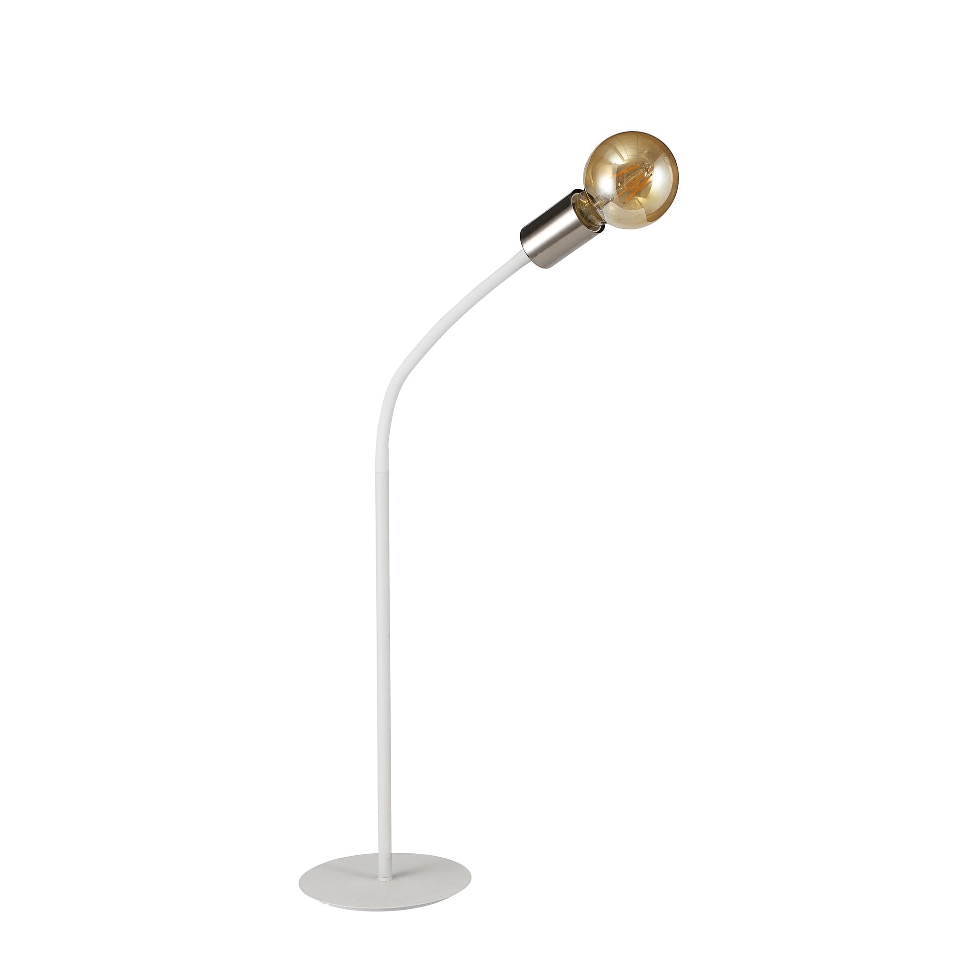 Flexible Table Lamp, 1 Light E27 Satin White/Satin Nickel