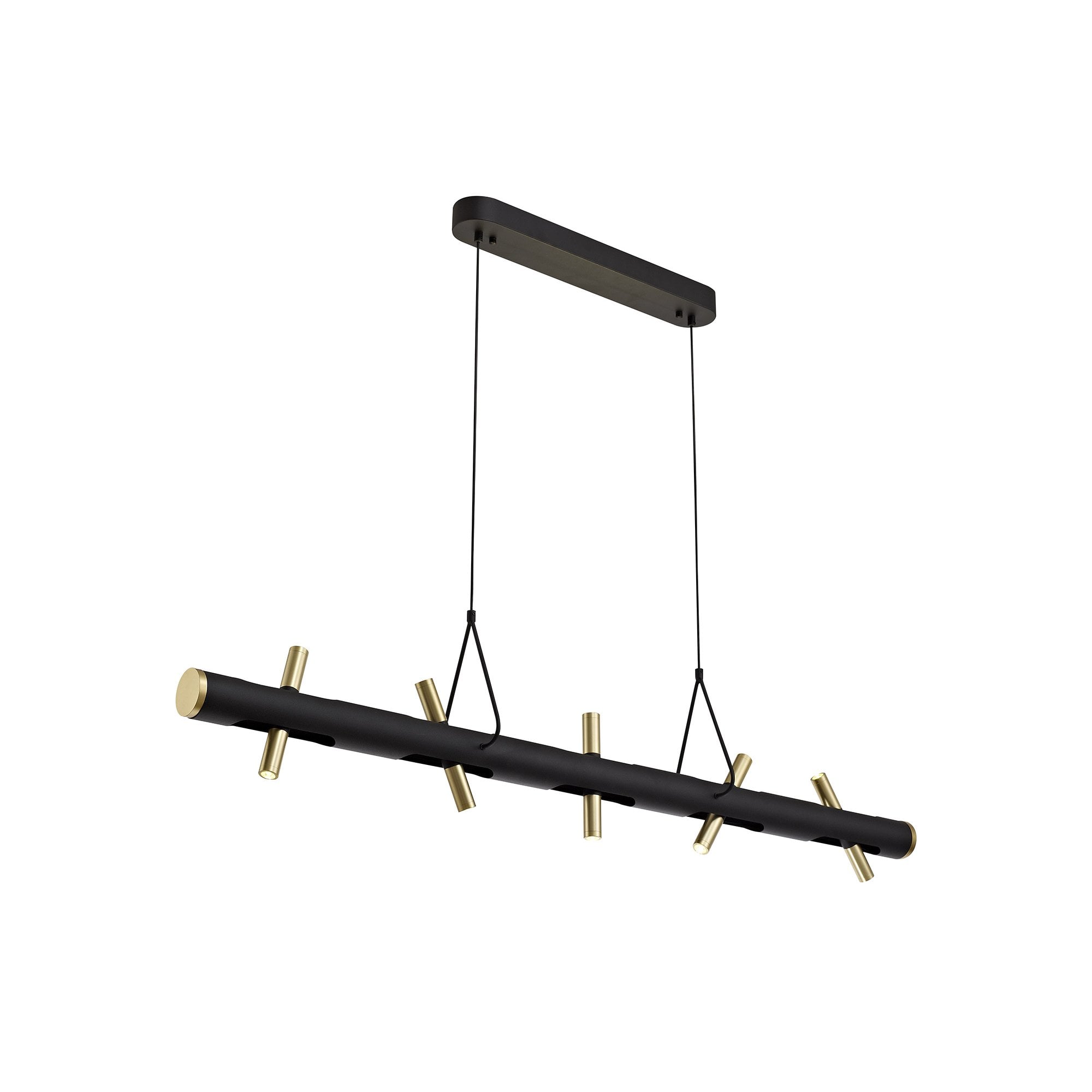 Pendant, 10 x 2W LED, 3000K, 2800lm, Sand Black/Gold, 3yrs Warranty