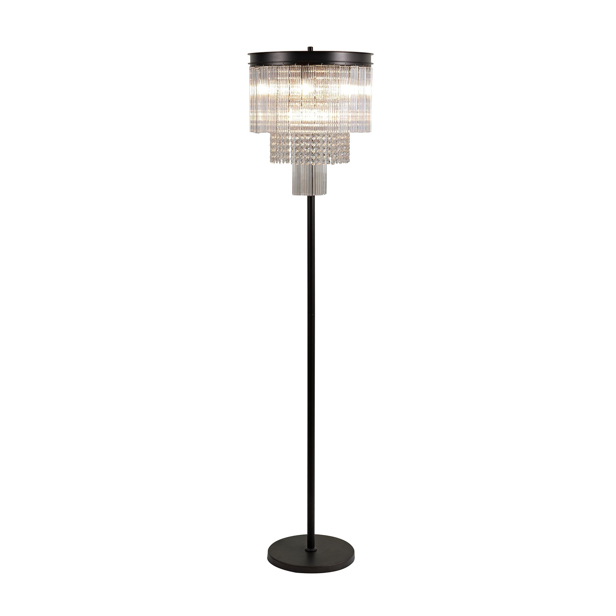 Floor Lamp, 9 Light E14, Brown Oxide