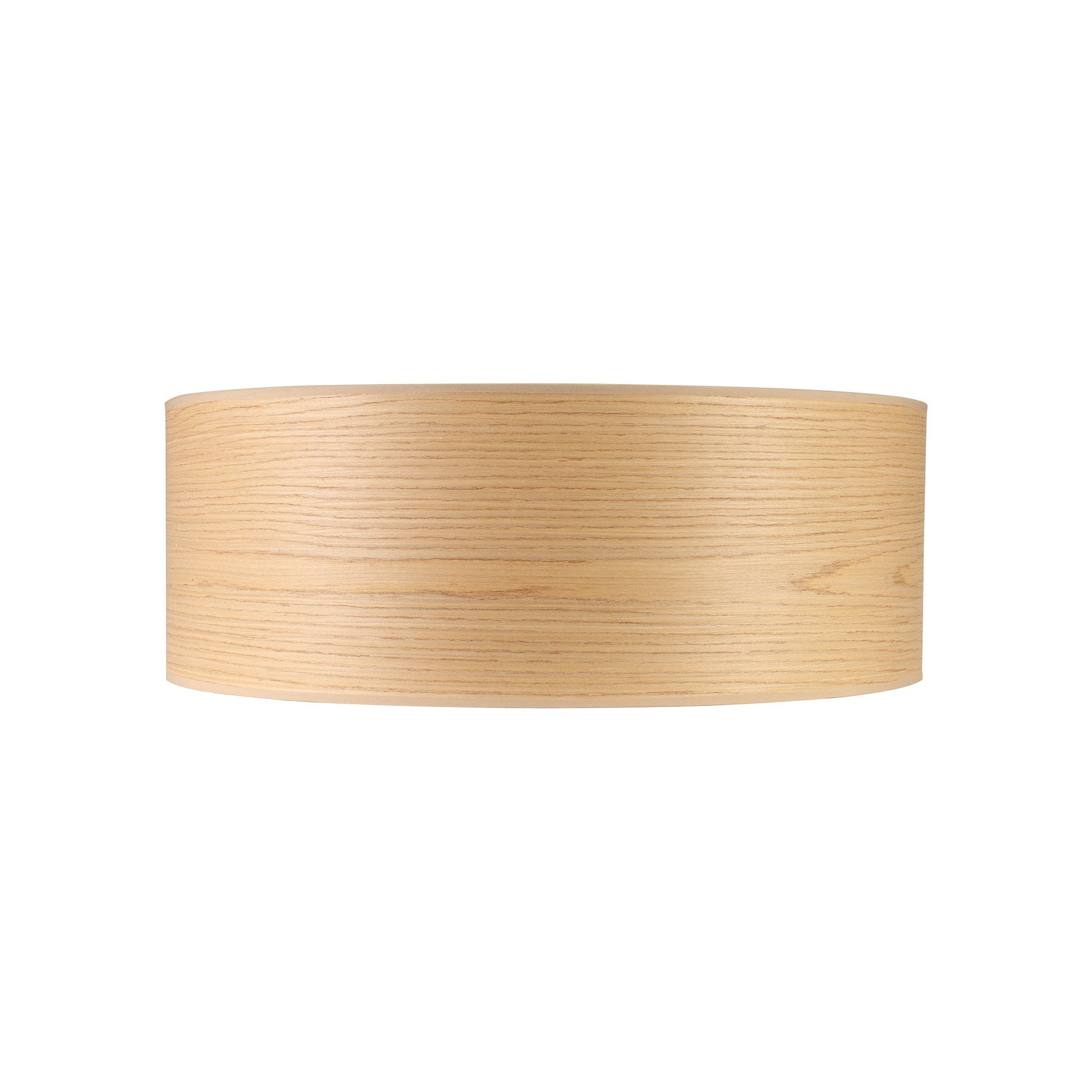 Round, 600 x 210mm Wood Effect Shade, Light Oak/White Laminate