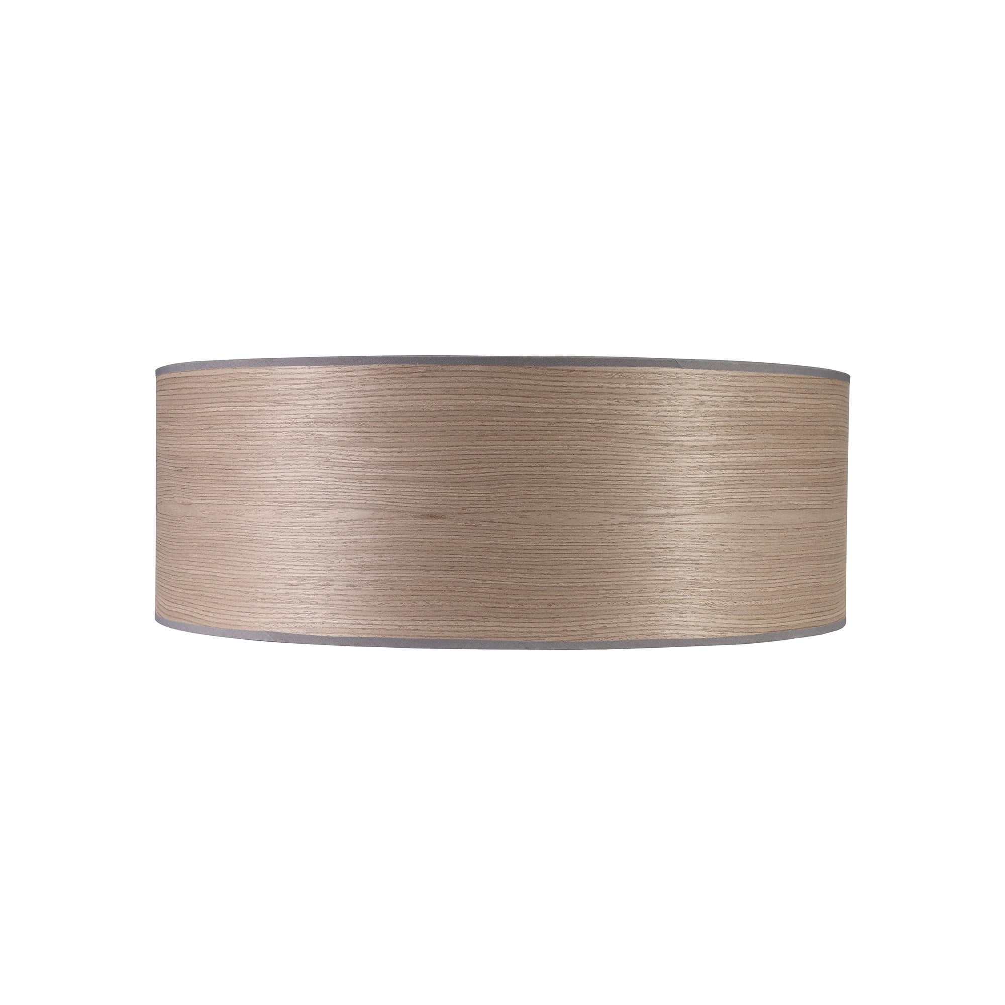 Round, 600 x 210mm Wood Effect Shade, Grey Oak/White Laminate