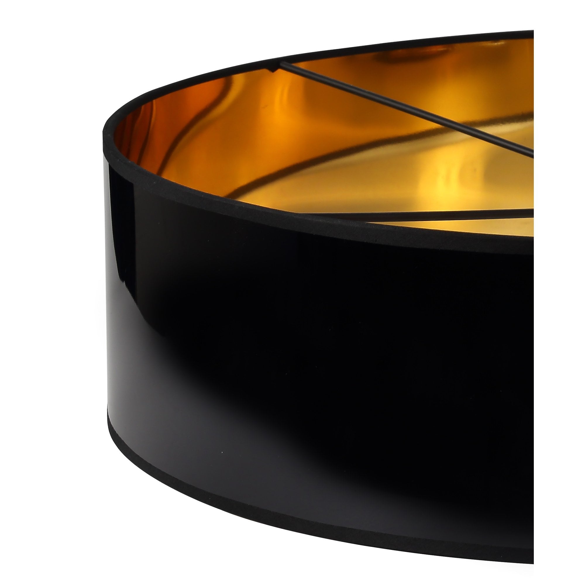 Round, 600 x 150mm Shade, Gold/Black