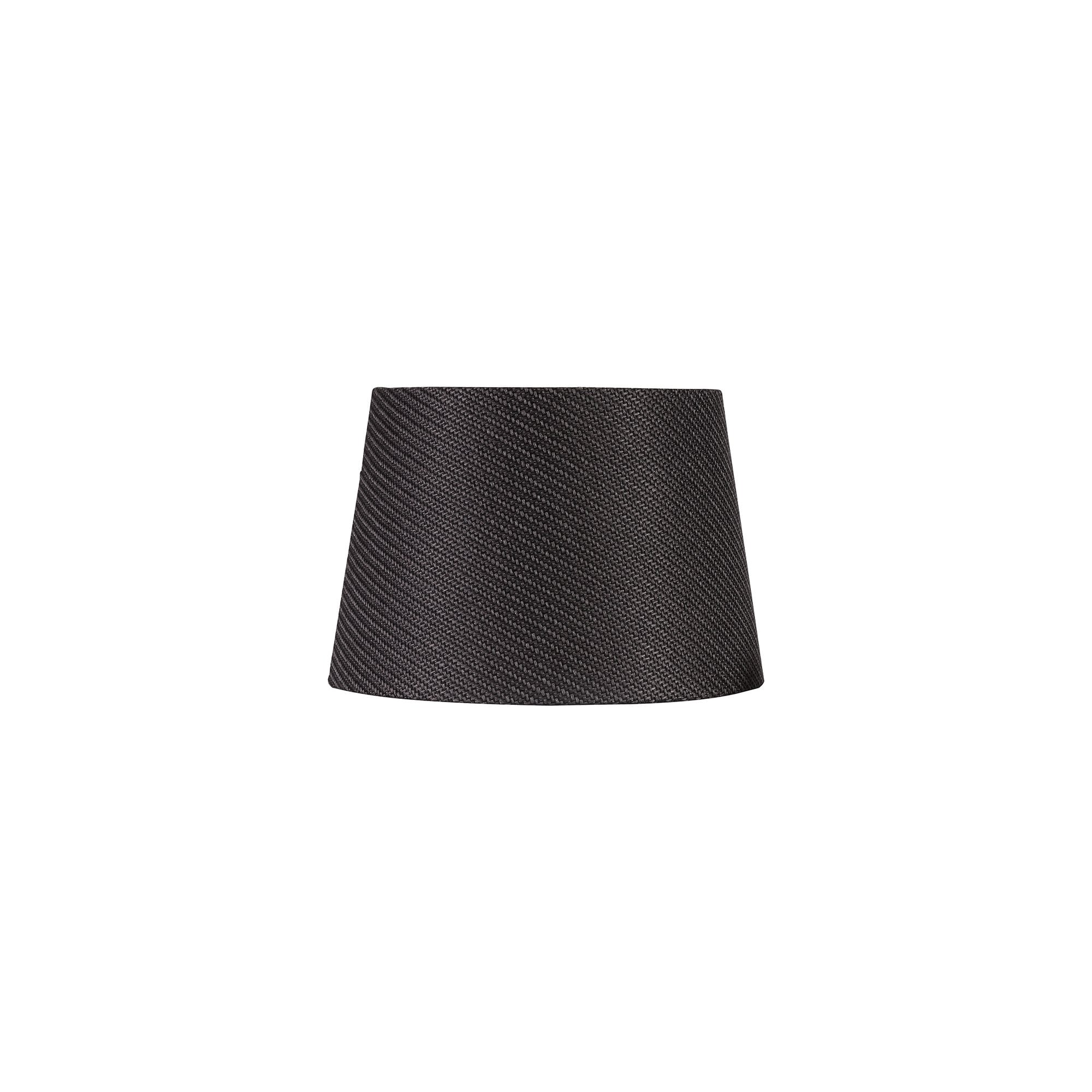 Round, 240/300 x 200mm Fabric Shade, Charcoal Grey/White Laminate