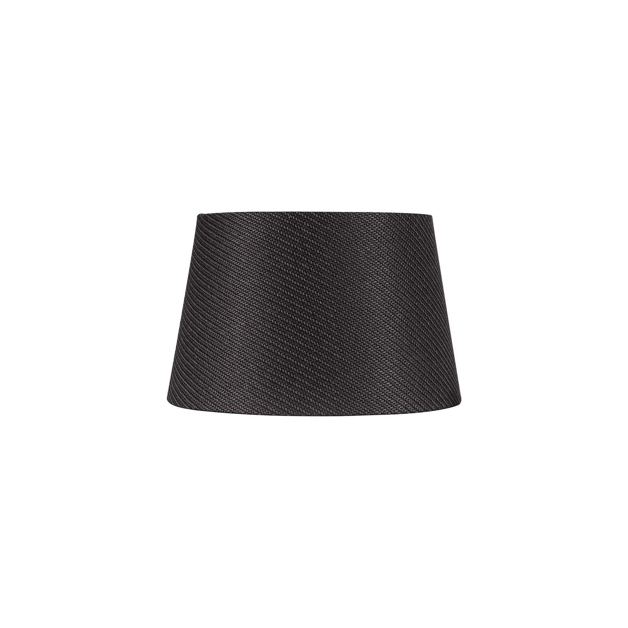 Round, 280/350 x 220mm Fabric Shade, Charcoal Grey/White Laminate