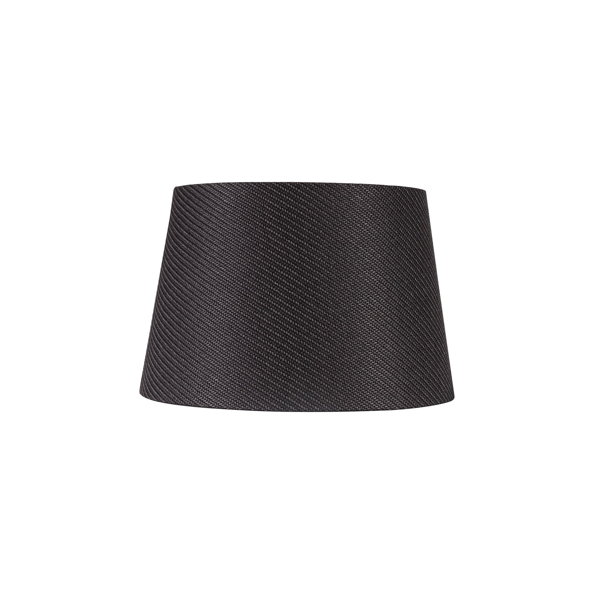 Round, 320/400 x 260mm Fabric Shade, Charcoal Grey/White Laminate