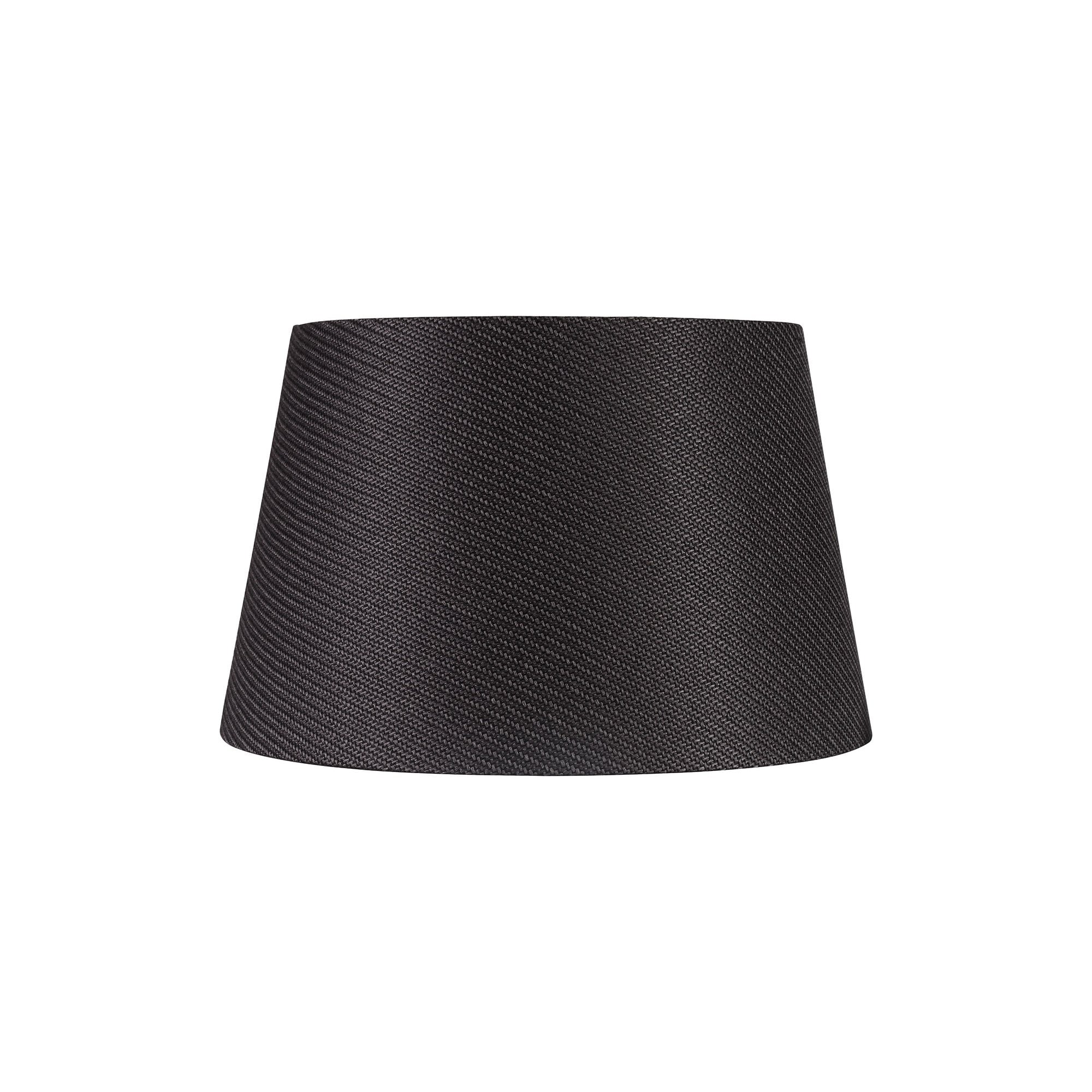 Round, 350/450 x 280mm Fabric Shade, Charcoal Grey/White Laminate