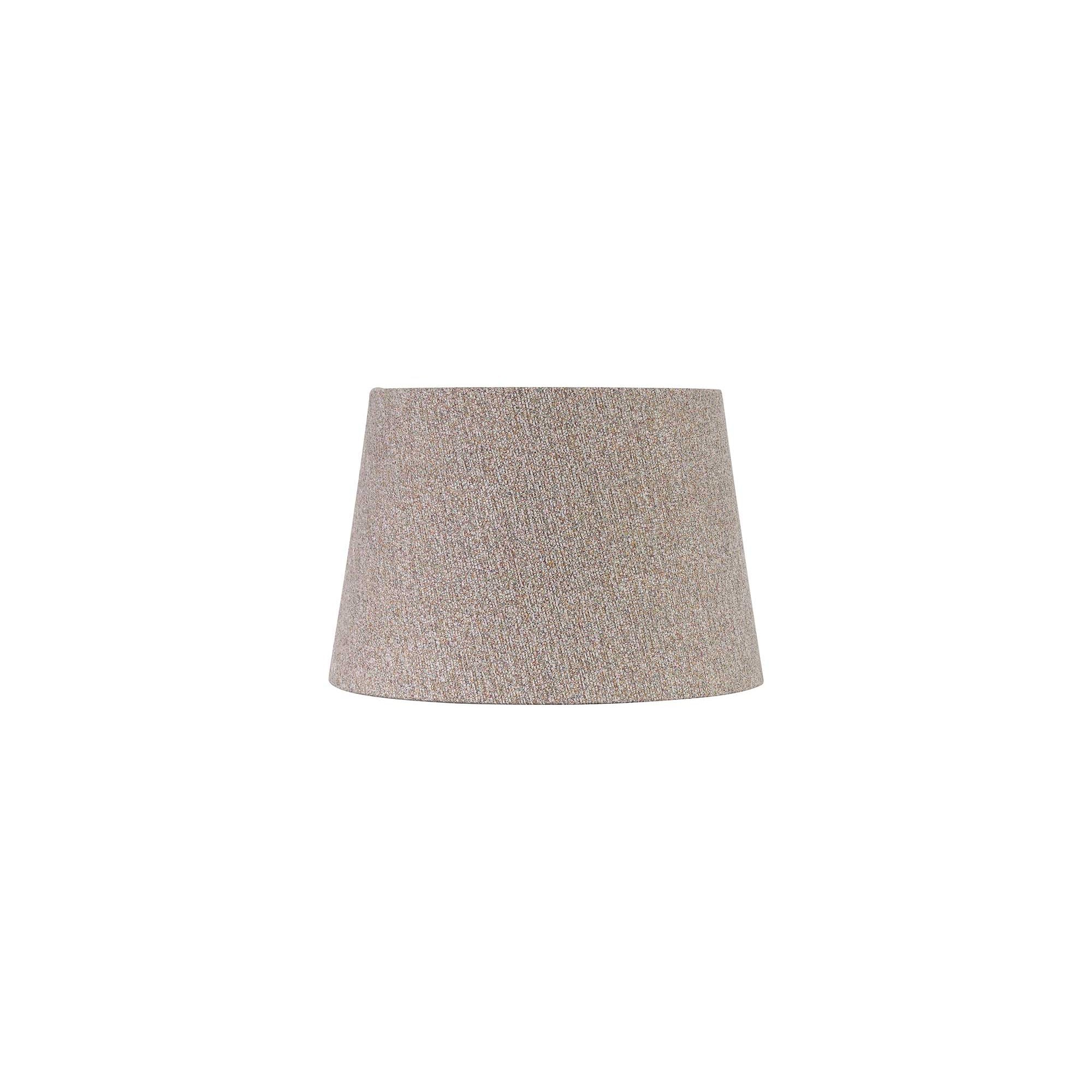 Round, 240/300 x 200mm Fabric Shade, Multi/White Laminate