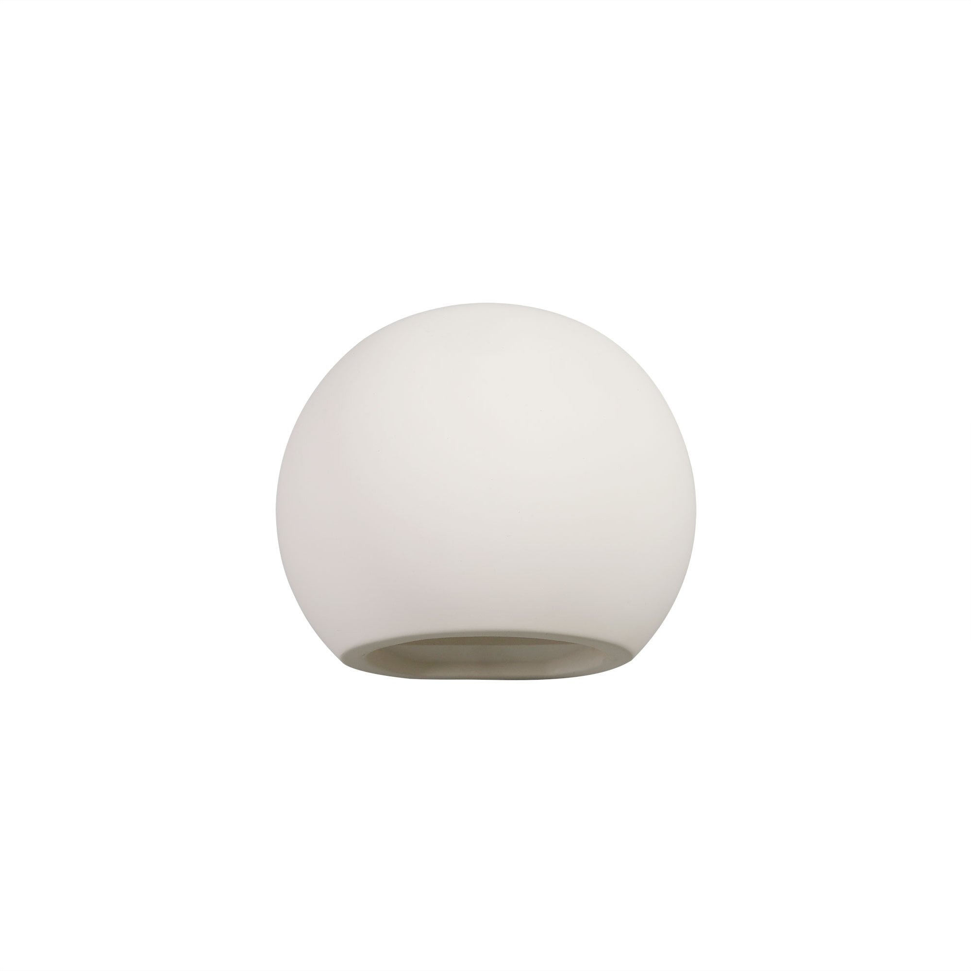 Round Ball Up & Down Wall Lamp, 1 x G9, White Paintable Gypsum