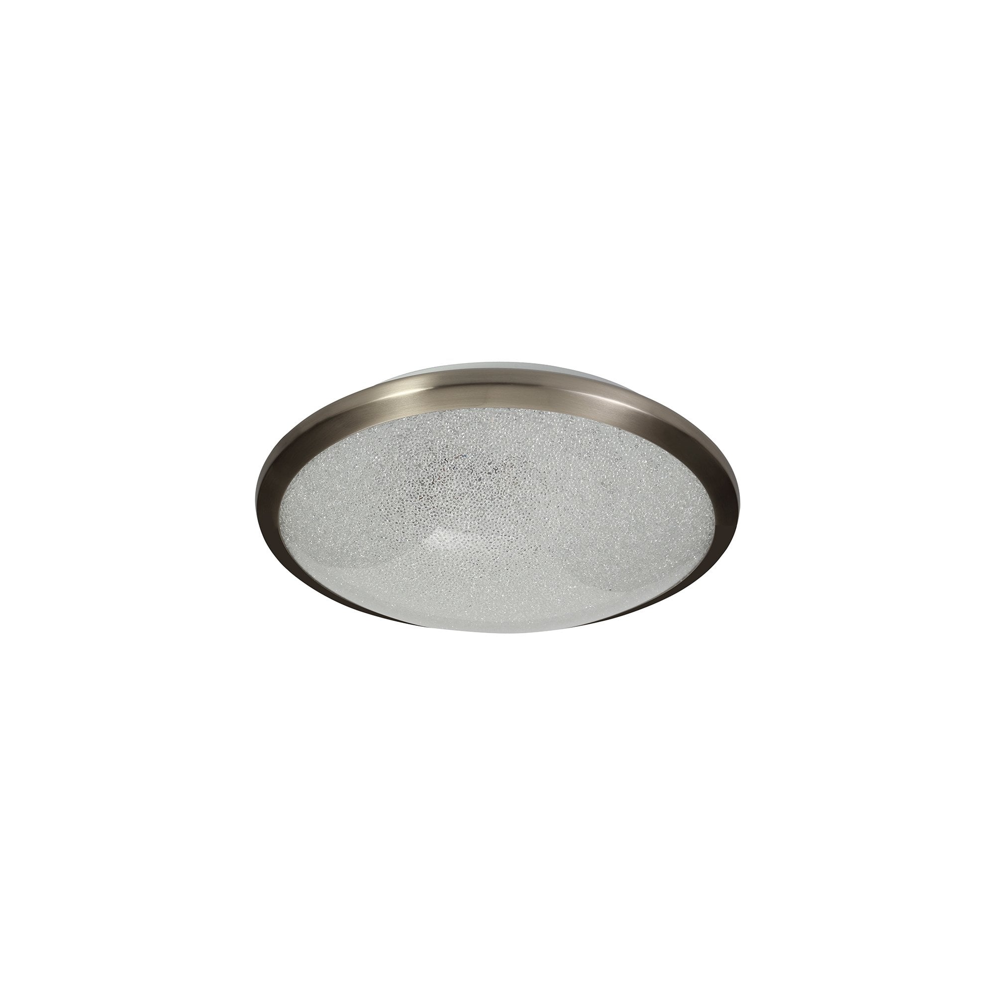 Ceiling, 30cm 1 x 12W LED, 3000K, 750lm, IP44, Satin Nickel/Crystaline, 3yrs Warranty