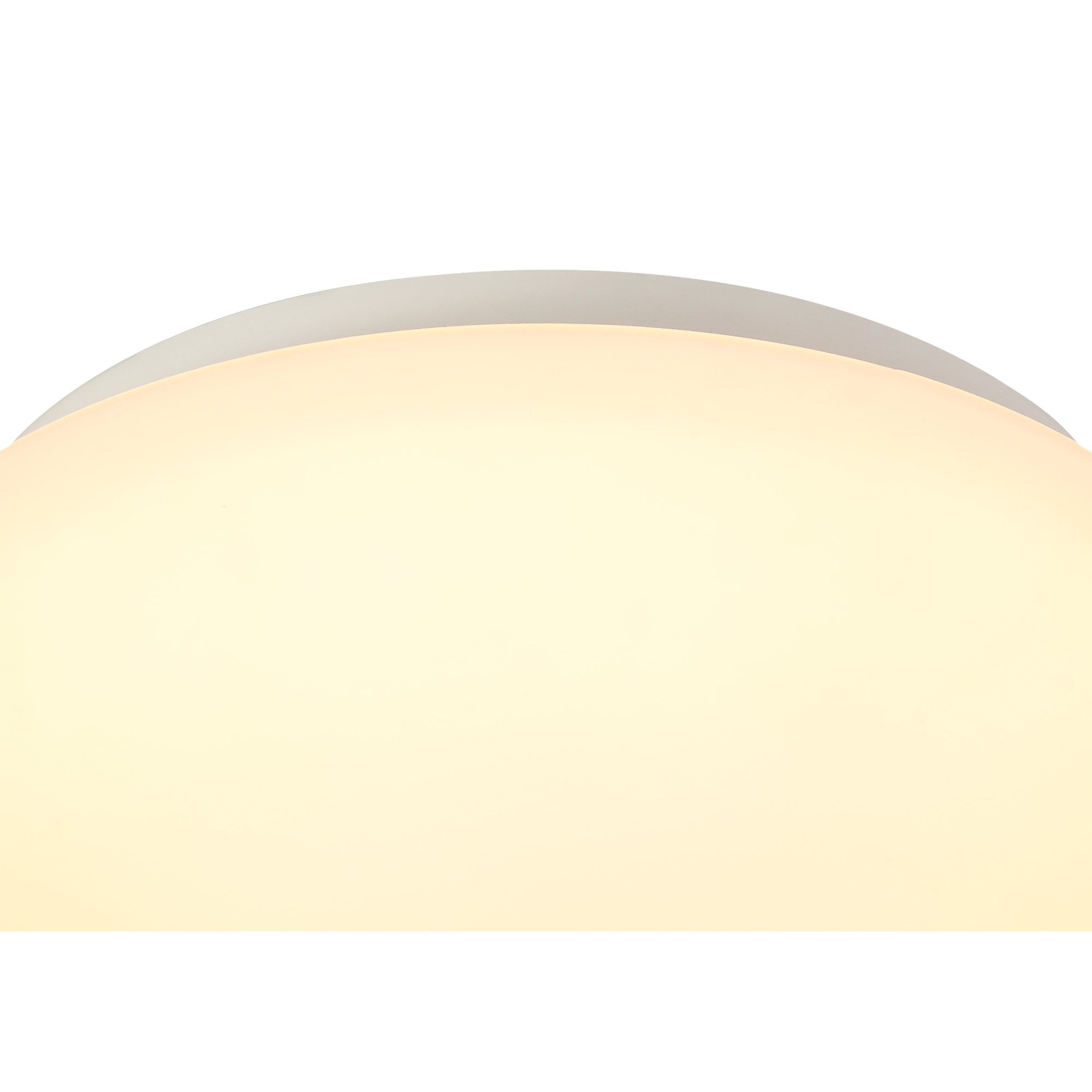 Ceiling, 1 x 18W LED, 3000K, 872lm, IP44, White/Frosted Glass, 3yrs Warranty