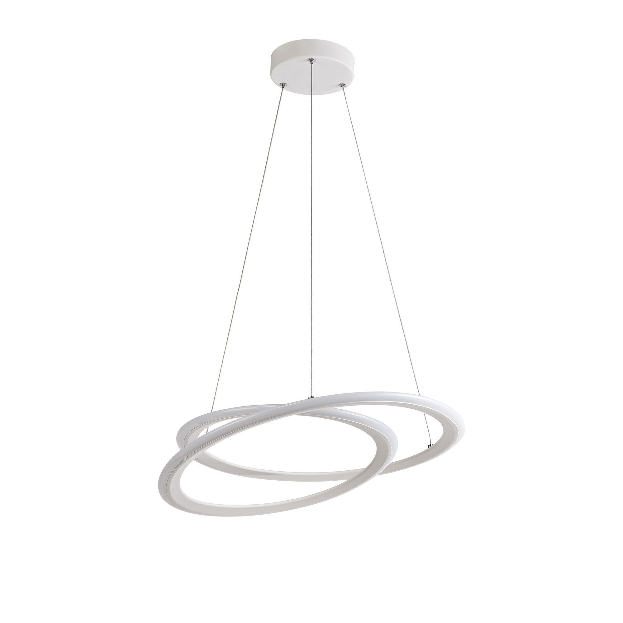 Pendant, 1 x 40W LED, 4000K, 2365lm, 3 Step Dimming, Matt White, 3yrs Warranty