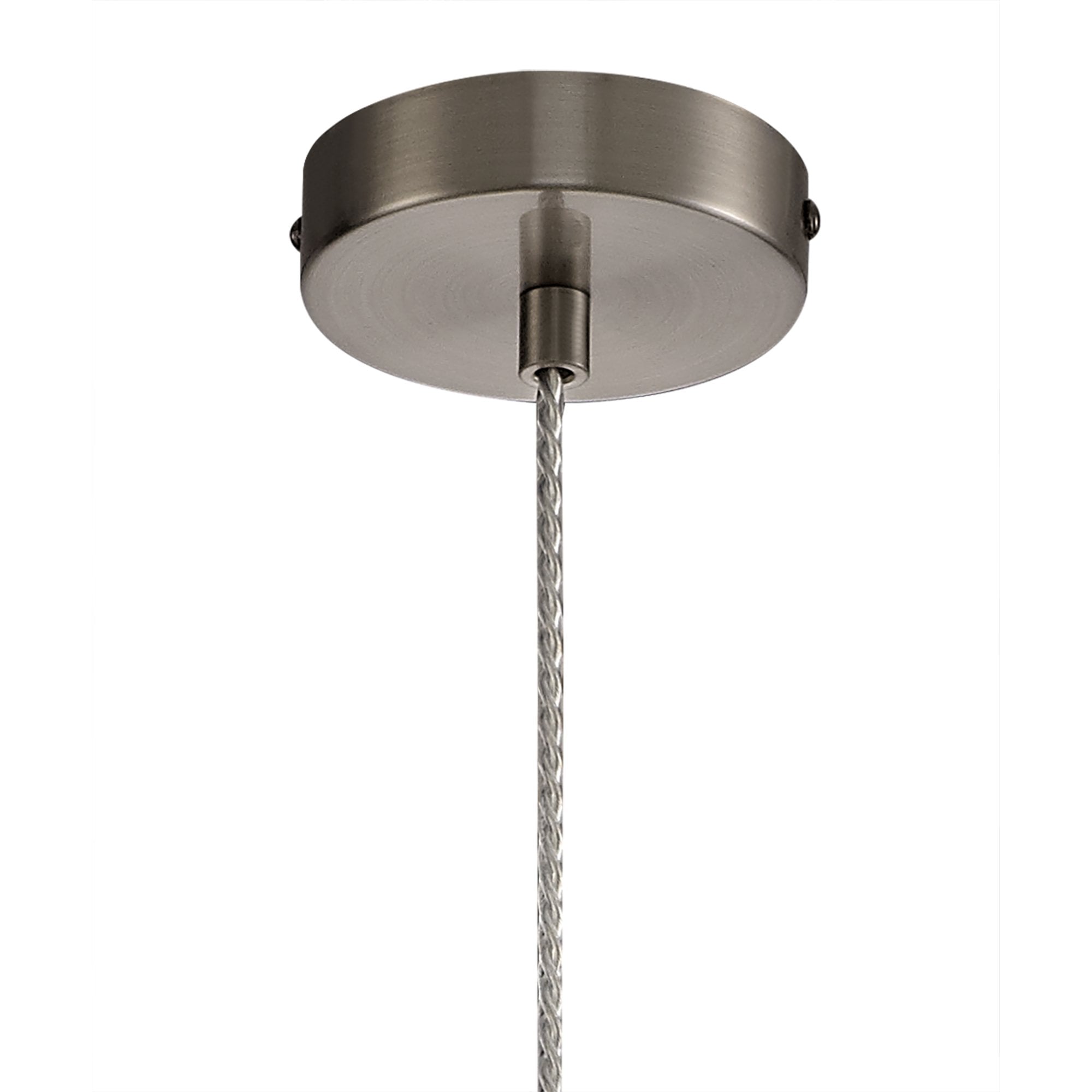 Pendant, 1 x E27, Satin Nickel/Clear Glass