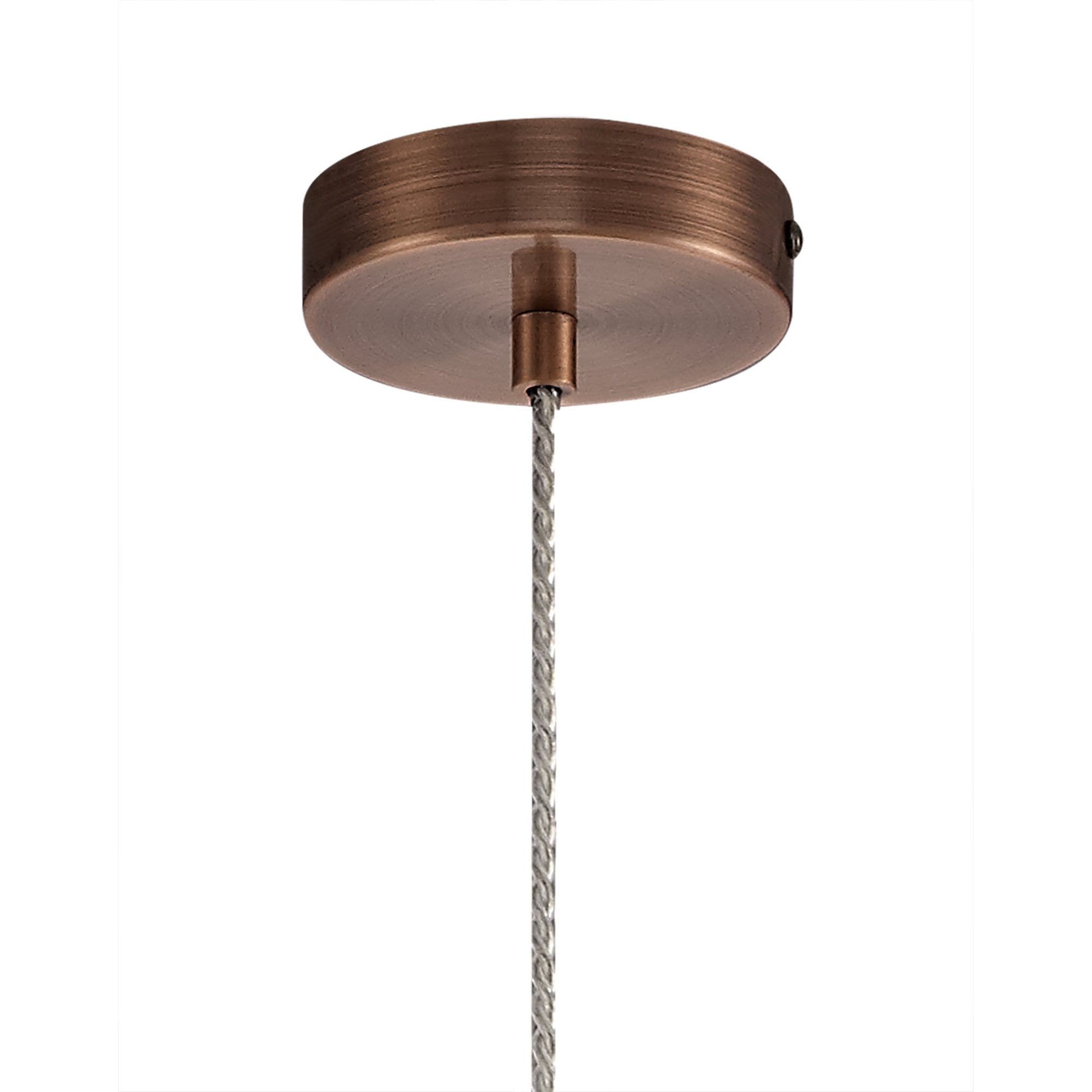 Pendant, 1 x E27, Antique Copper/Clear Glass