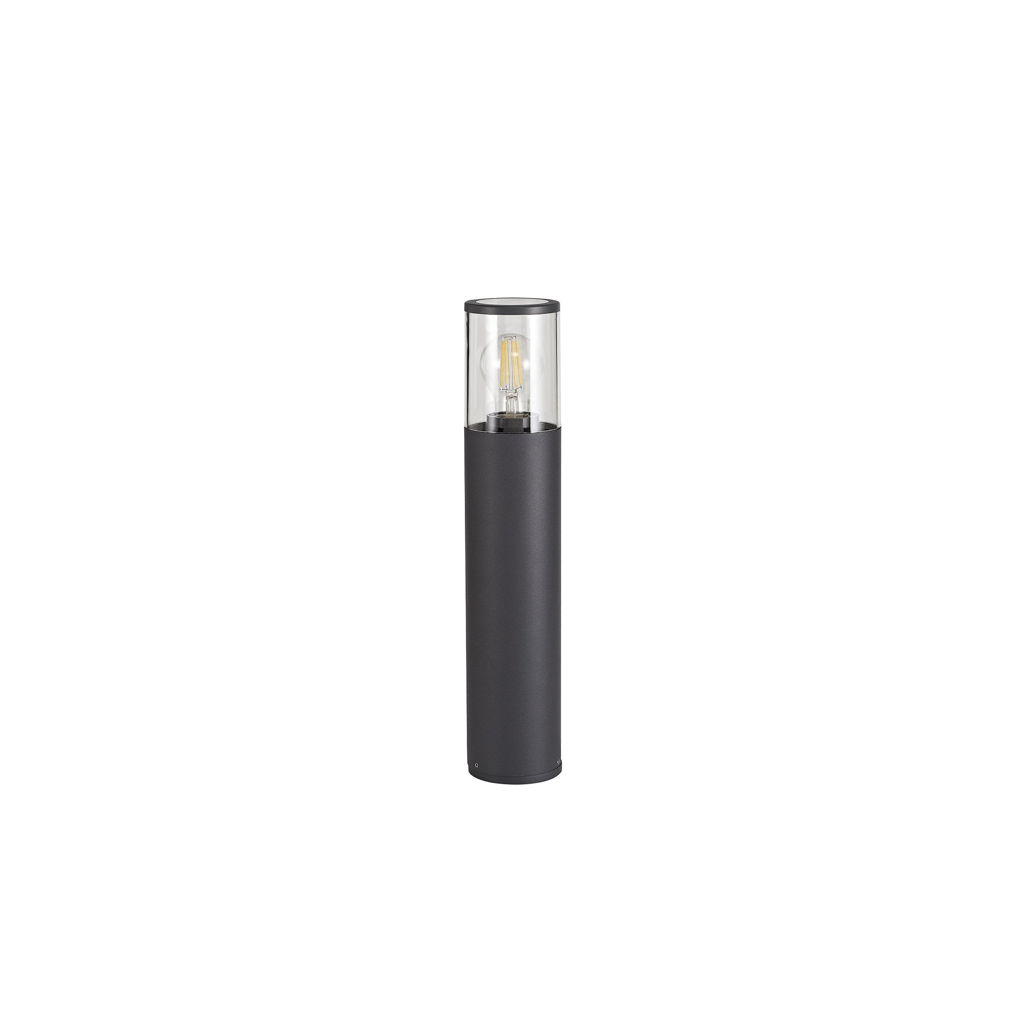 45cm Post Lamp 1 x E27, IP54, Anthracite/Clear, 2yrs Warranty