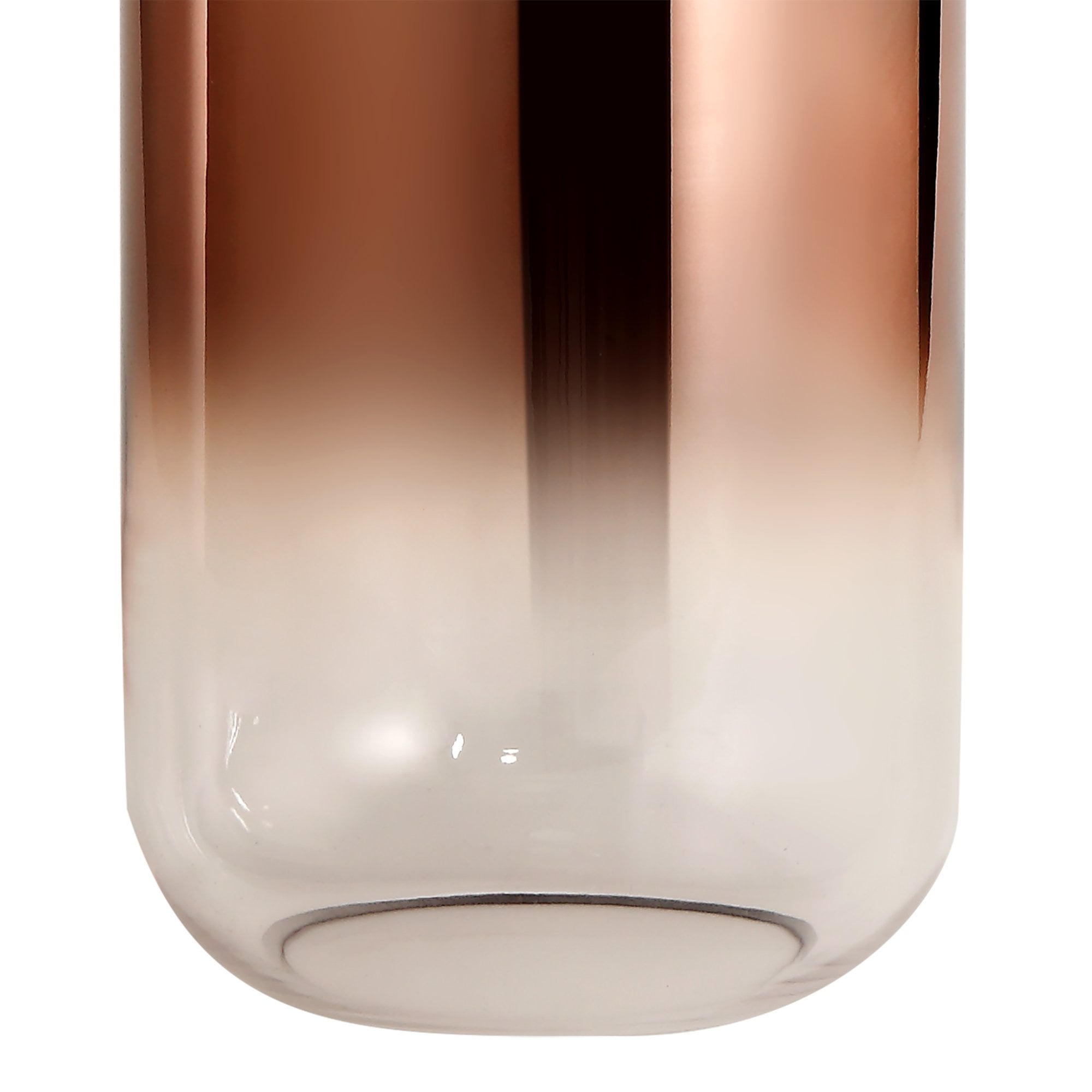 16cm Cylinder Glass, Copper/Clear