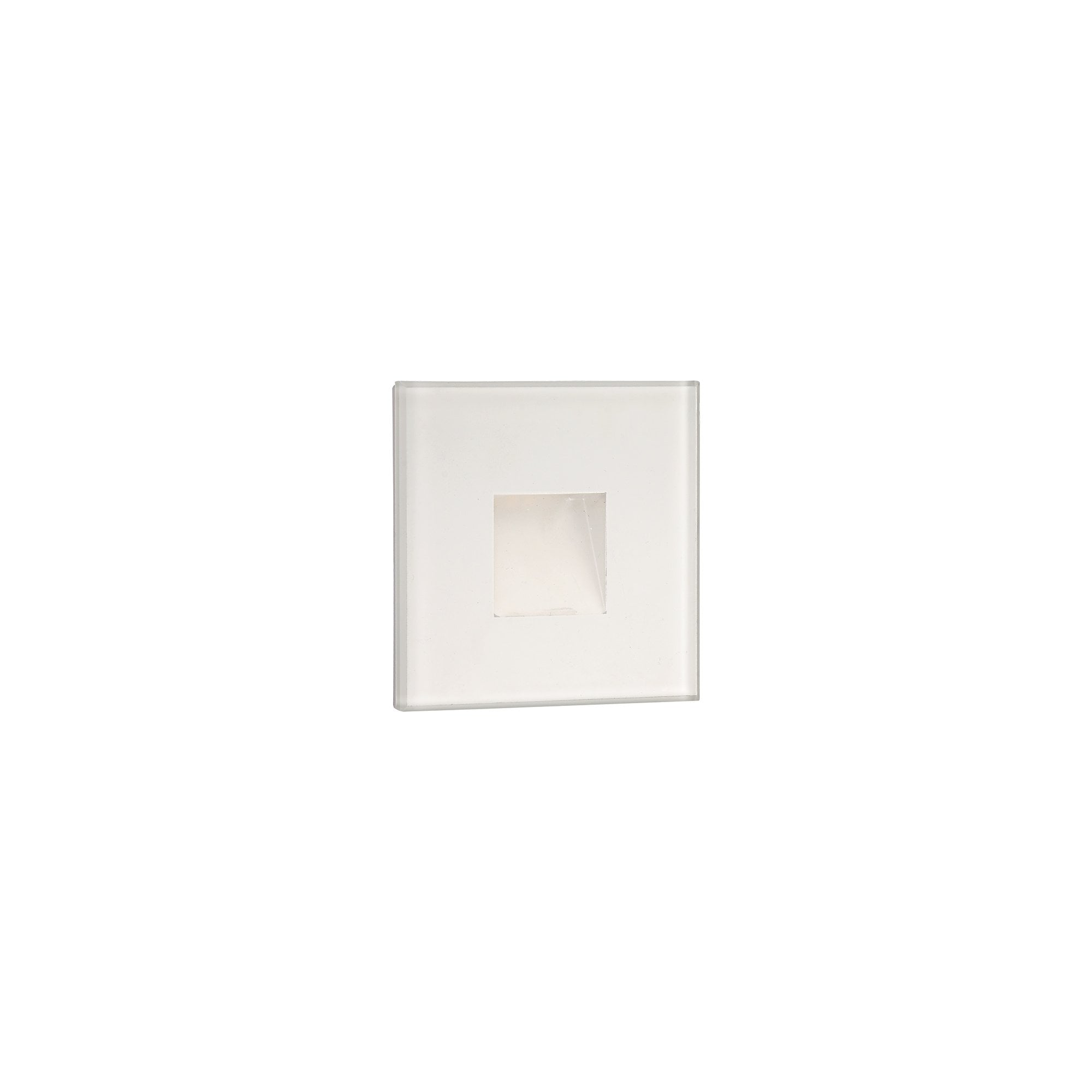 Recessed Square Wall Lamp, 1 x 1.8W LED, 3000K, 70lm, IP65, White, 3yrs Warranty