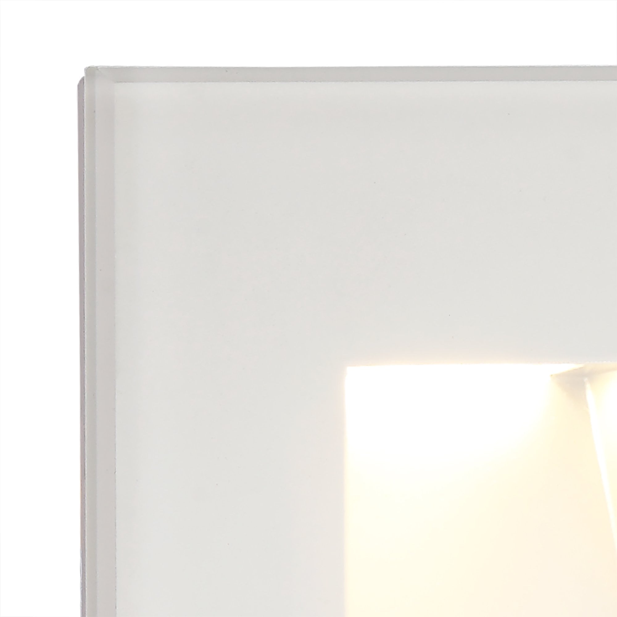 Recessed Square Wall Lamp, 1 x 1.8W LED, 3000K, 70lm, IP65, White, 3yrs Warranty