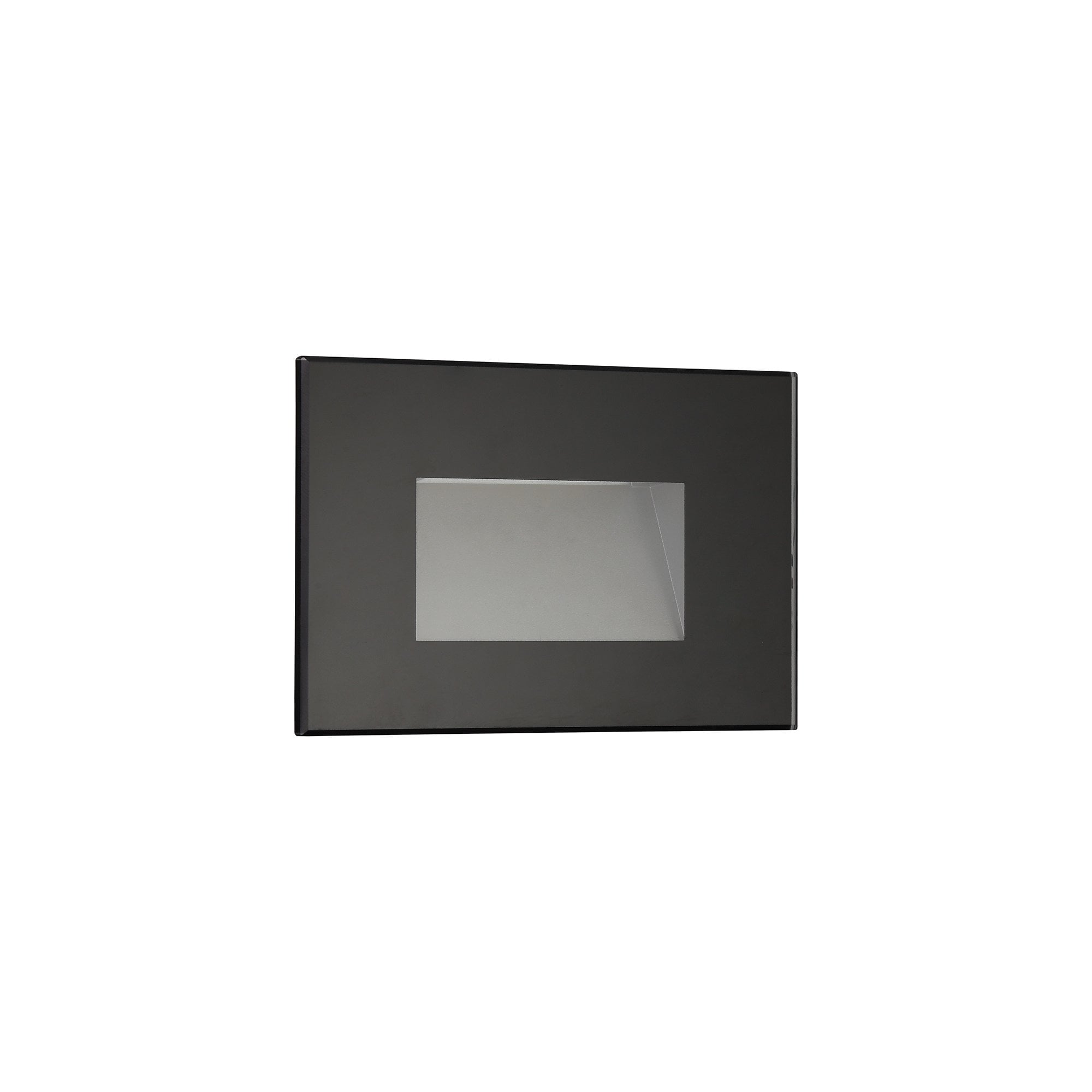 Recessed Rectangle Wall Lamp, 1 x 3.3W LED, 3000K, 145lm, IP65, Black, 3yrs Warranty