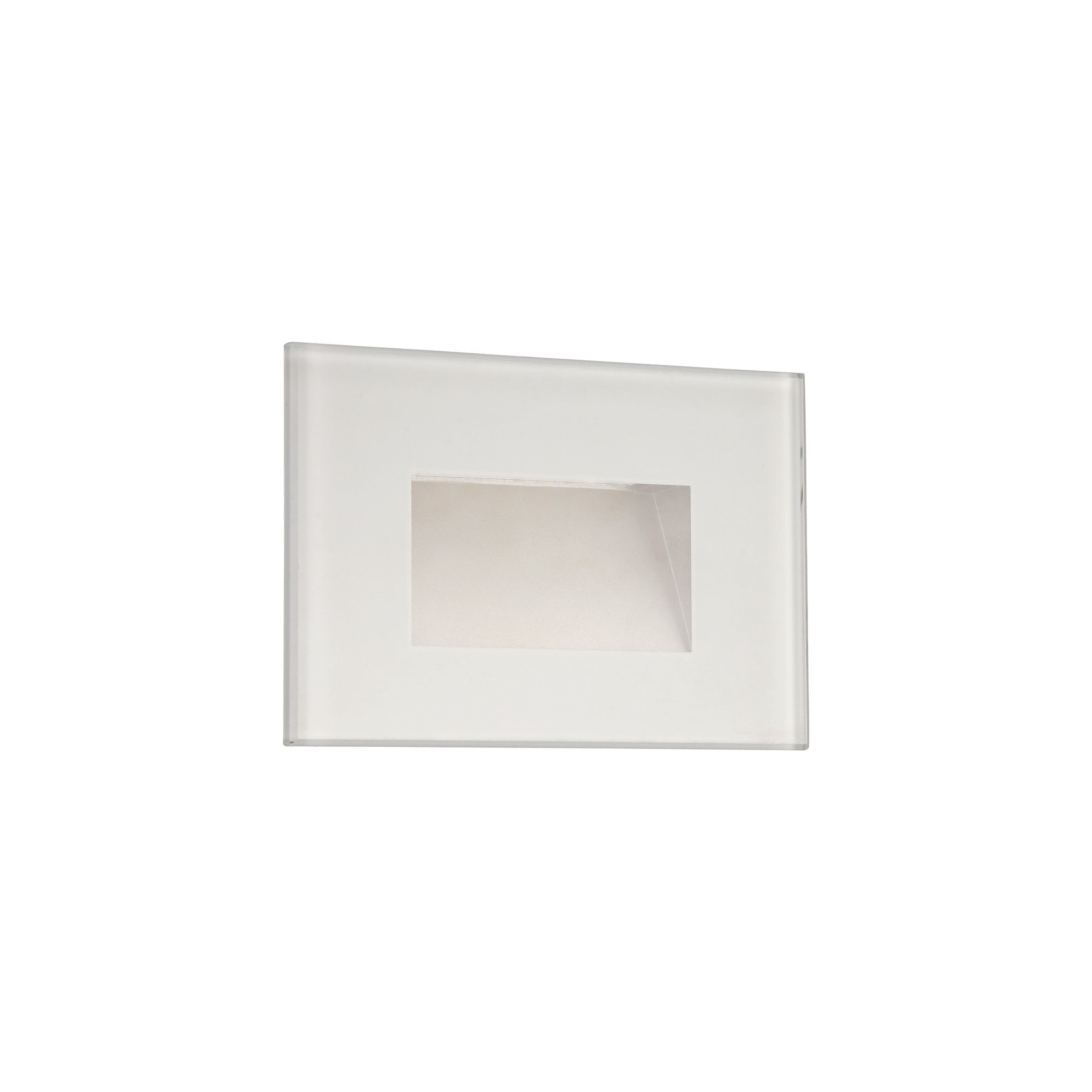 Recessed Rectangle Wall Lamp, 1 x 3.3W LED, 3000K, 145lm, IP65, White, 3yrs Warranty