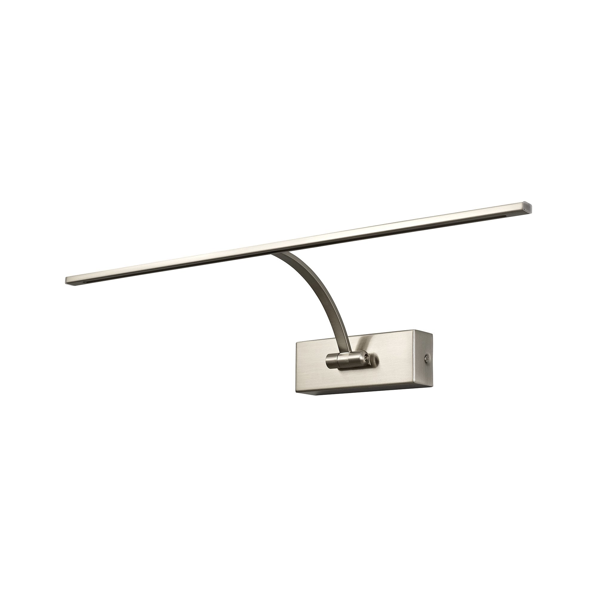 Large Adjustable Arm Satin Nickel Frosted Shade LED Picture Light, 50cm