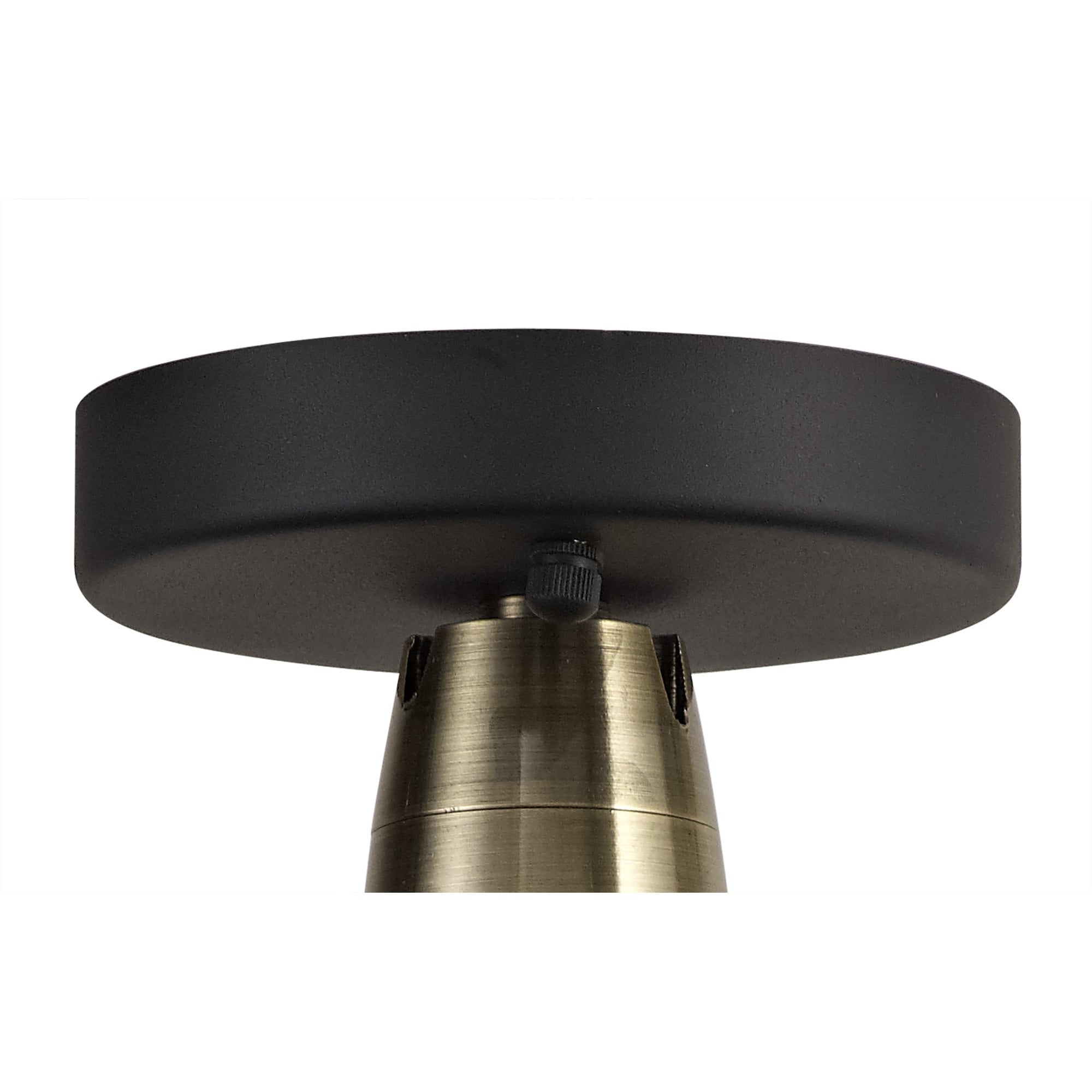 Semi-Flush Ceiling, 1 Light E27, IP65, Matt Black/Brushed Bronze, 2yrs Warranty