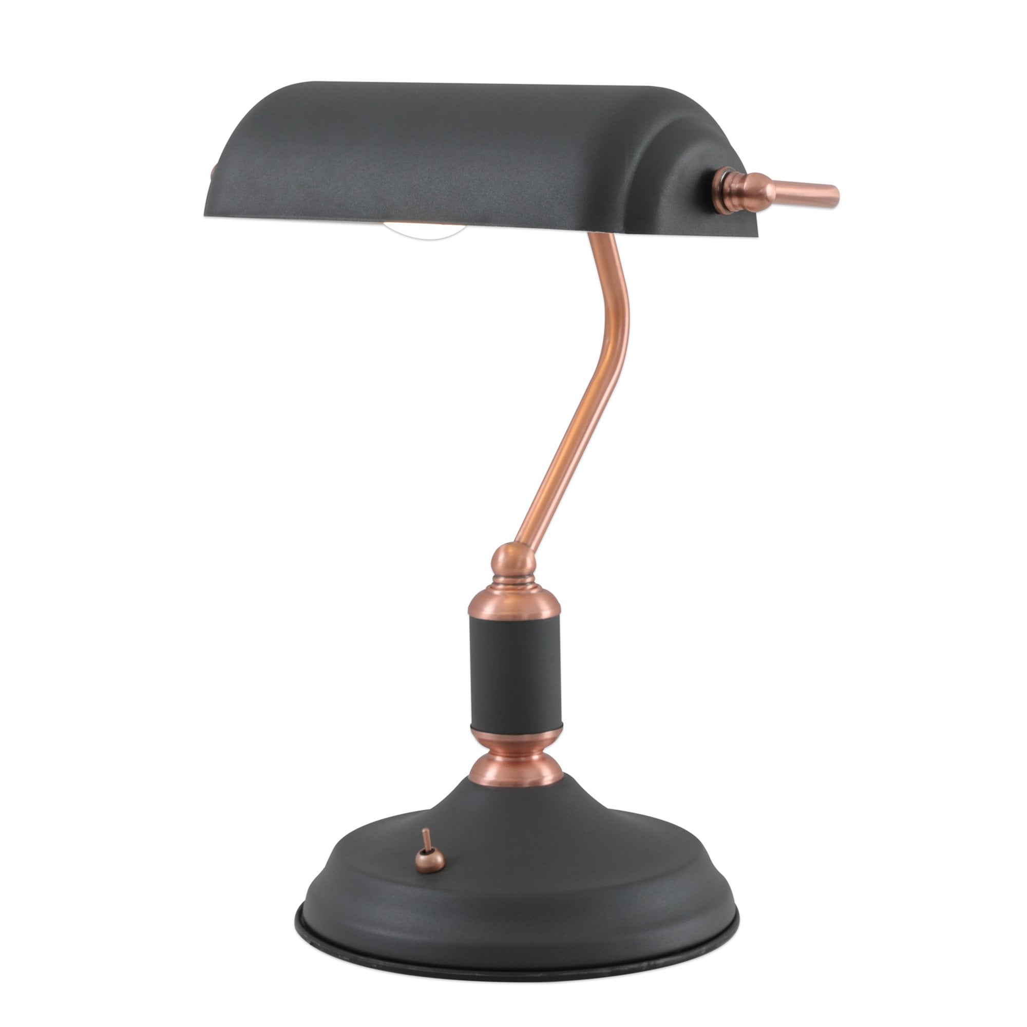 Table Lamp 1 Light With Toggle Switch, Sand Black/Copper