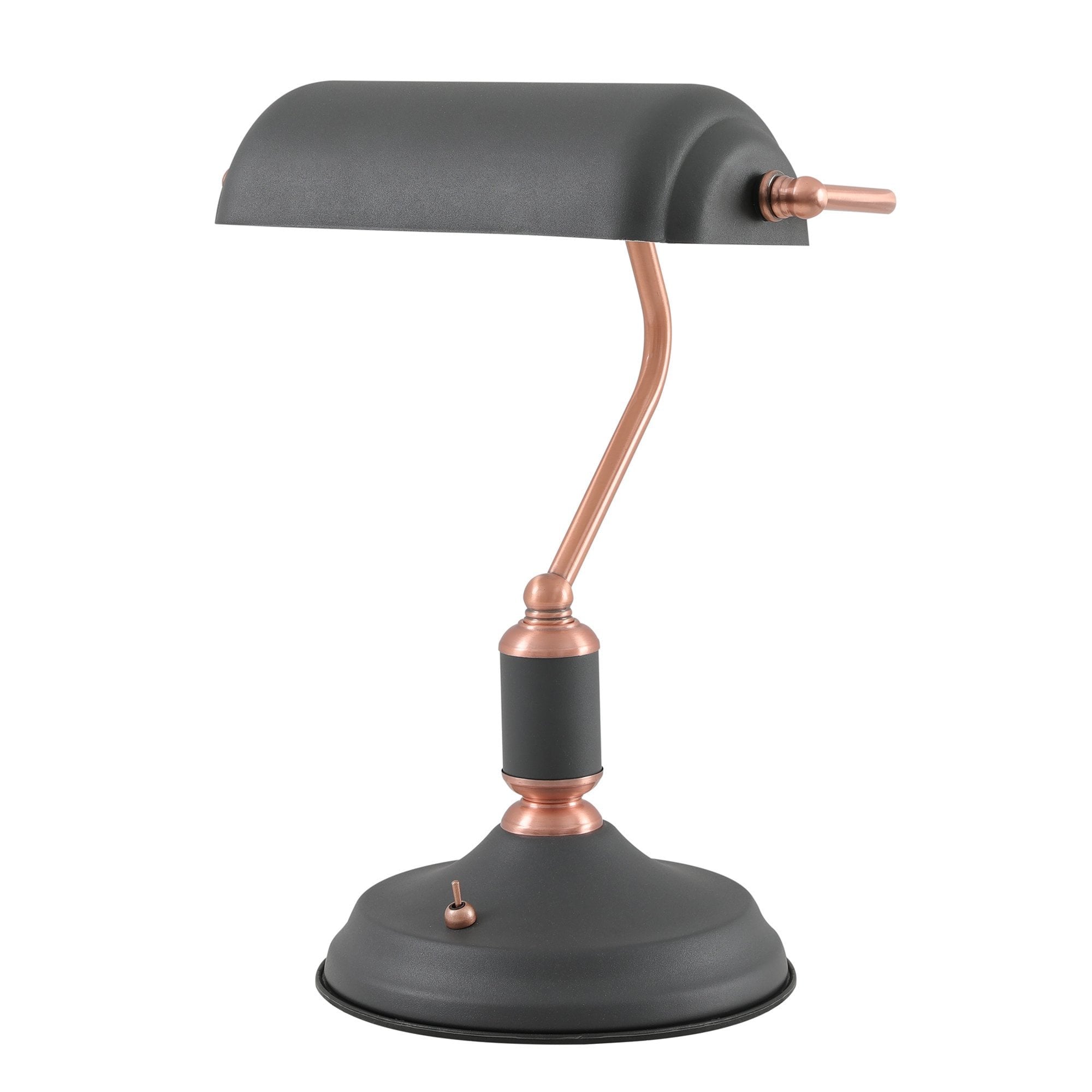 Table Lamp 1 Light With Toggle Switch, Sand Black/Copper