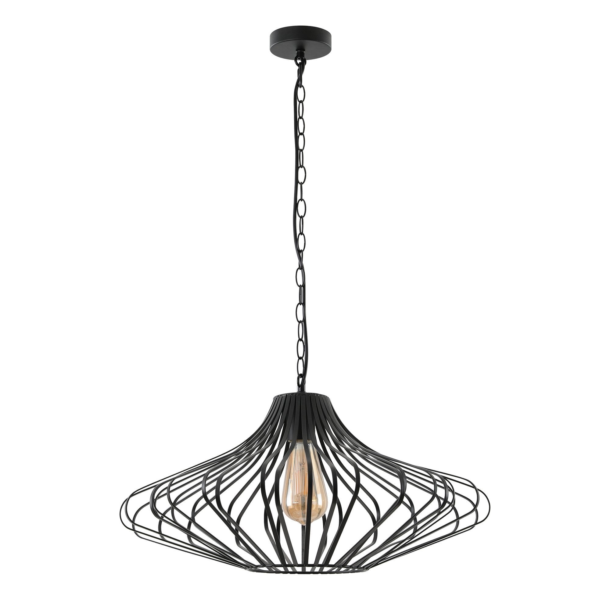 Pendant, 1 x E27, Matt Black