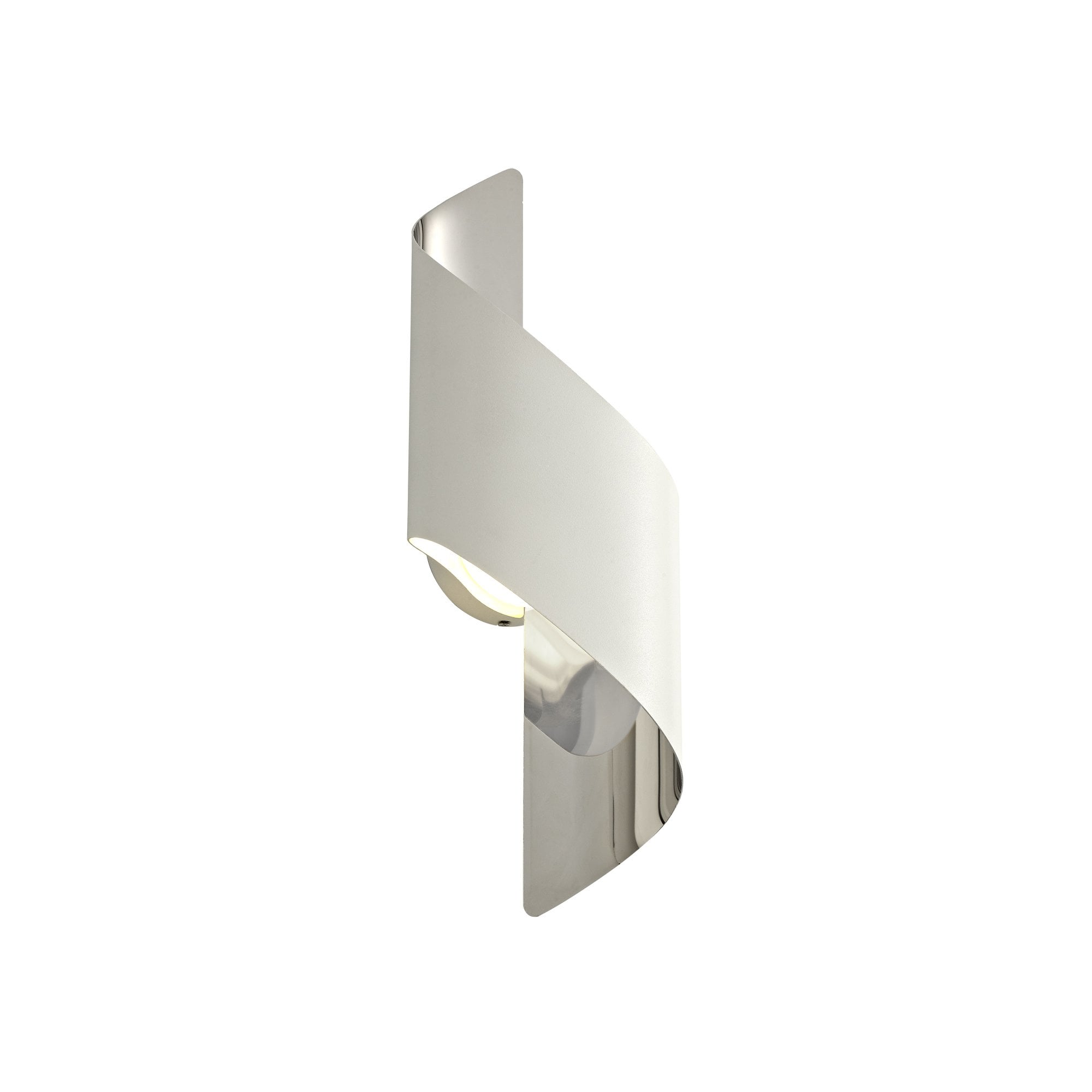 Wall Lamp Small, 1 x 8W LED, 3000K, 640lm, White/Polished Chrome, 3yrs Warranty