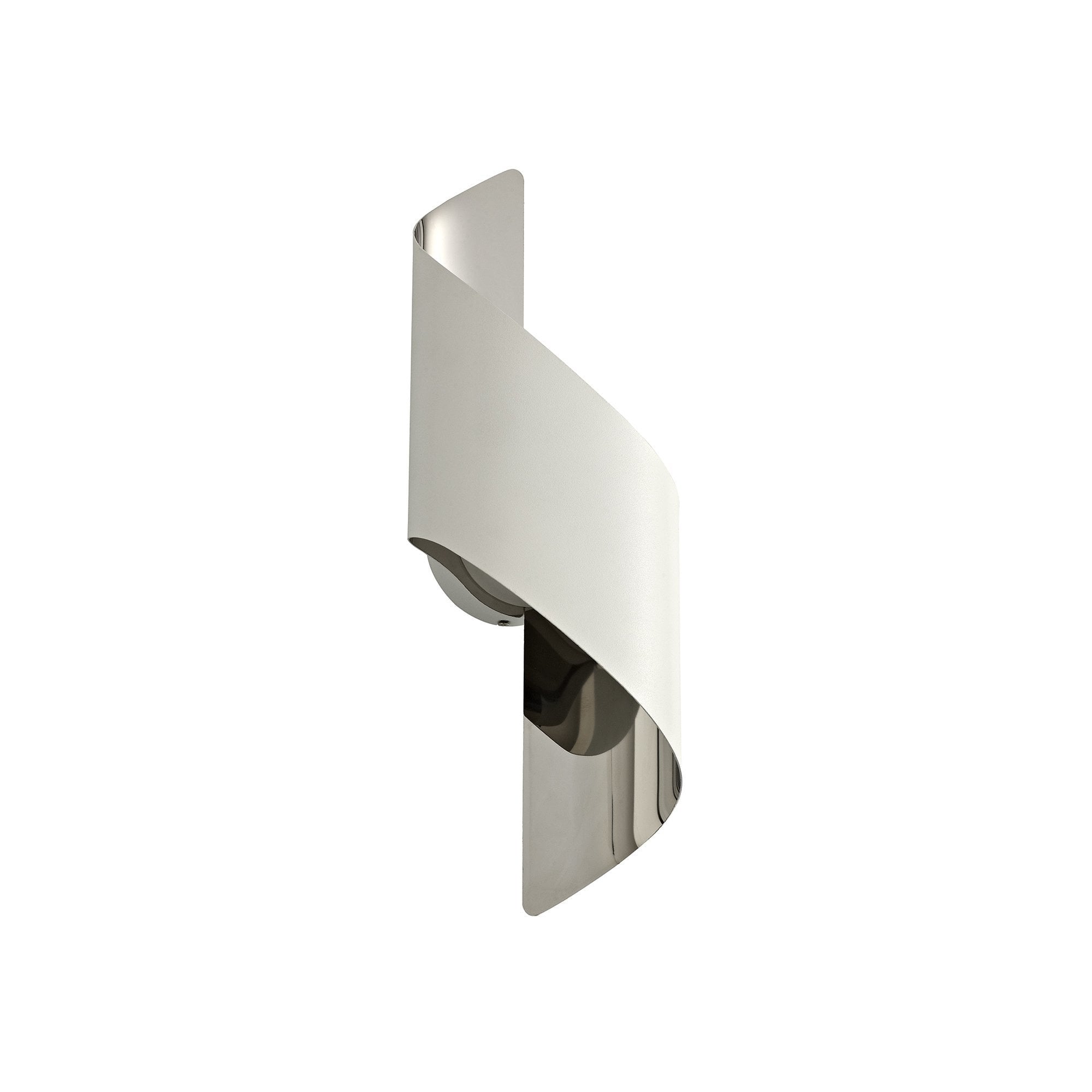 Wall Lamp Small, 1 x 8W LED, 3000K, 640lm, White/Polished Chrome, 3yrs Warranty