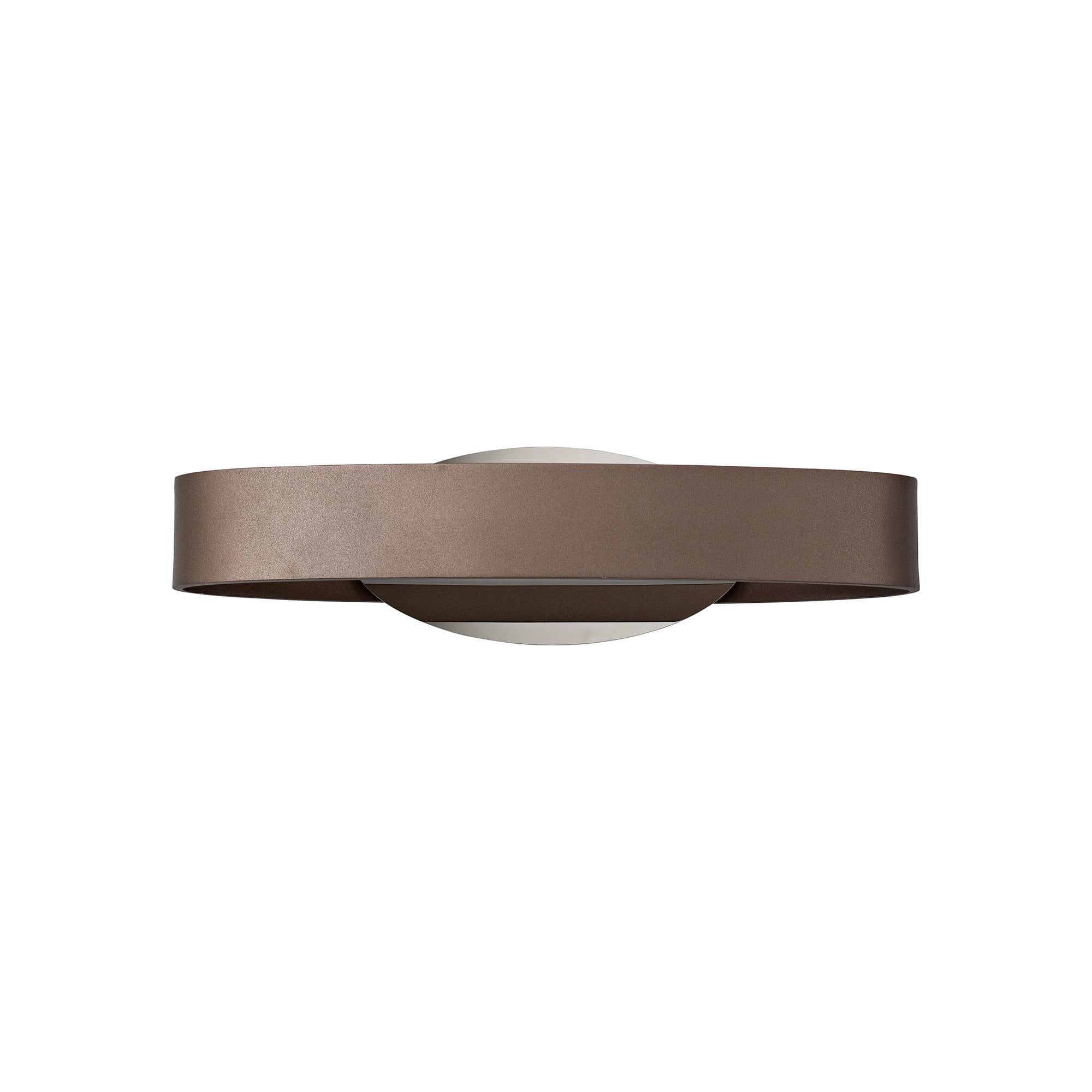 Wall Lamp, 1 x 6W LED, 3000K, 480lm, Satin Brown/Polished Chrome, 3yrs Warranty