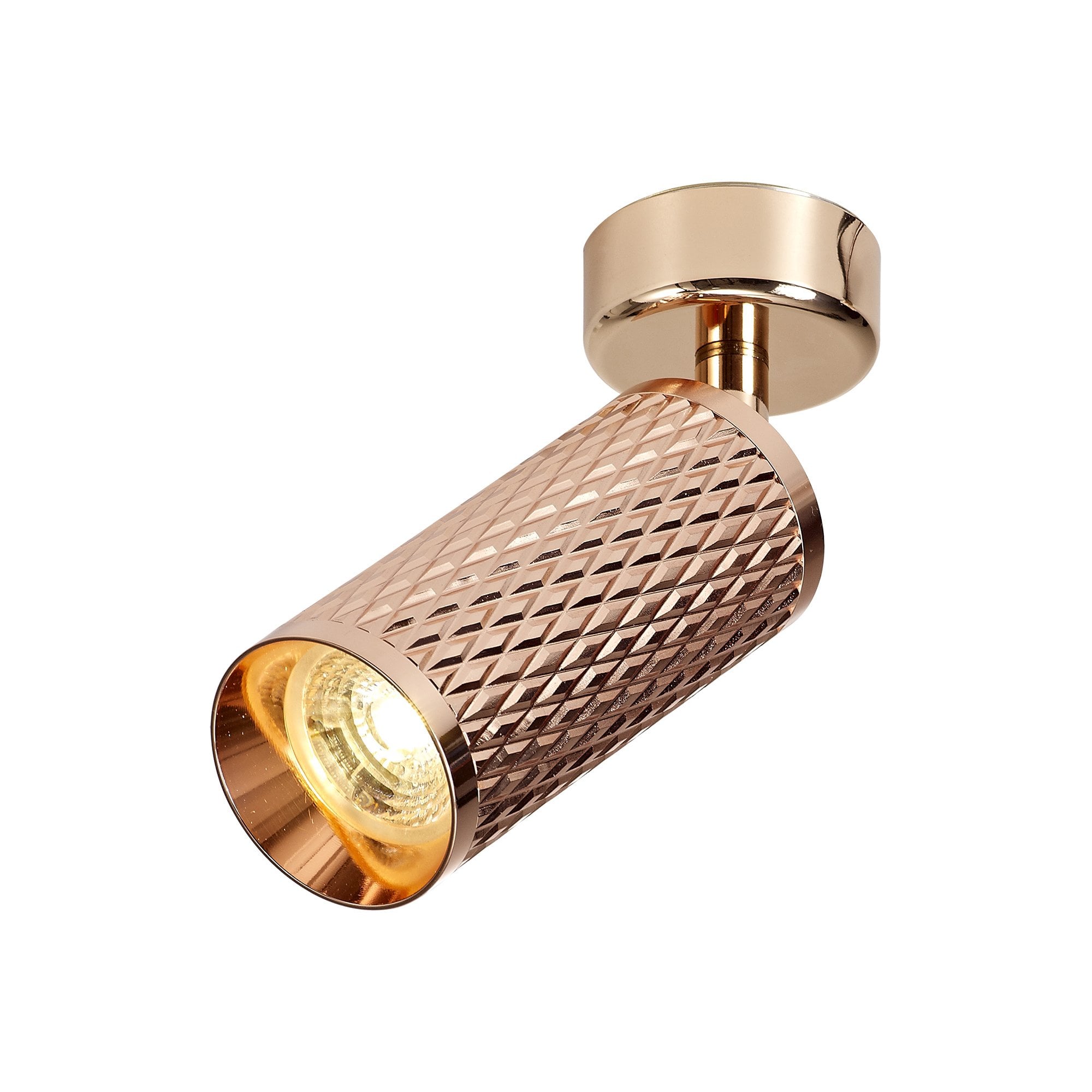 Surface Mounted Spot Light, 1 x GU10, Rose Gold